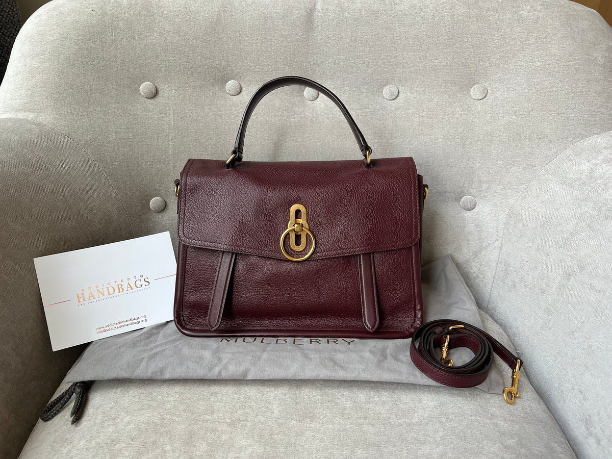 Mulberry Burgundy Gracy Satchel RRP 895