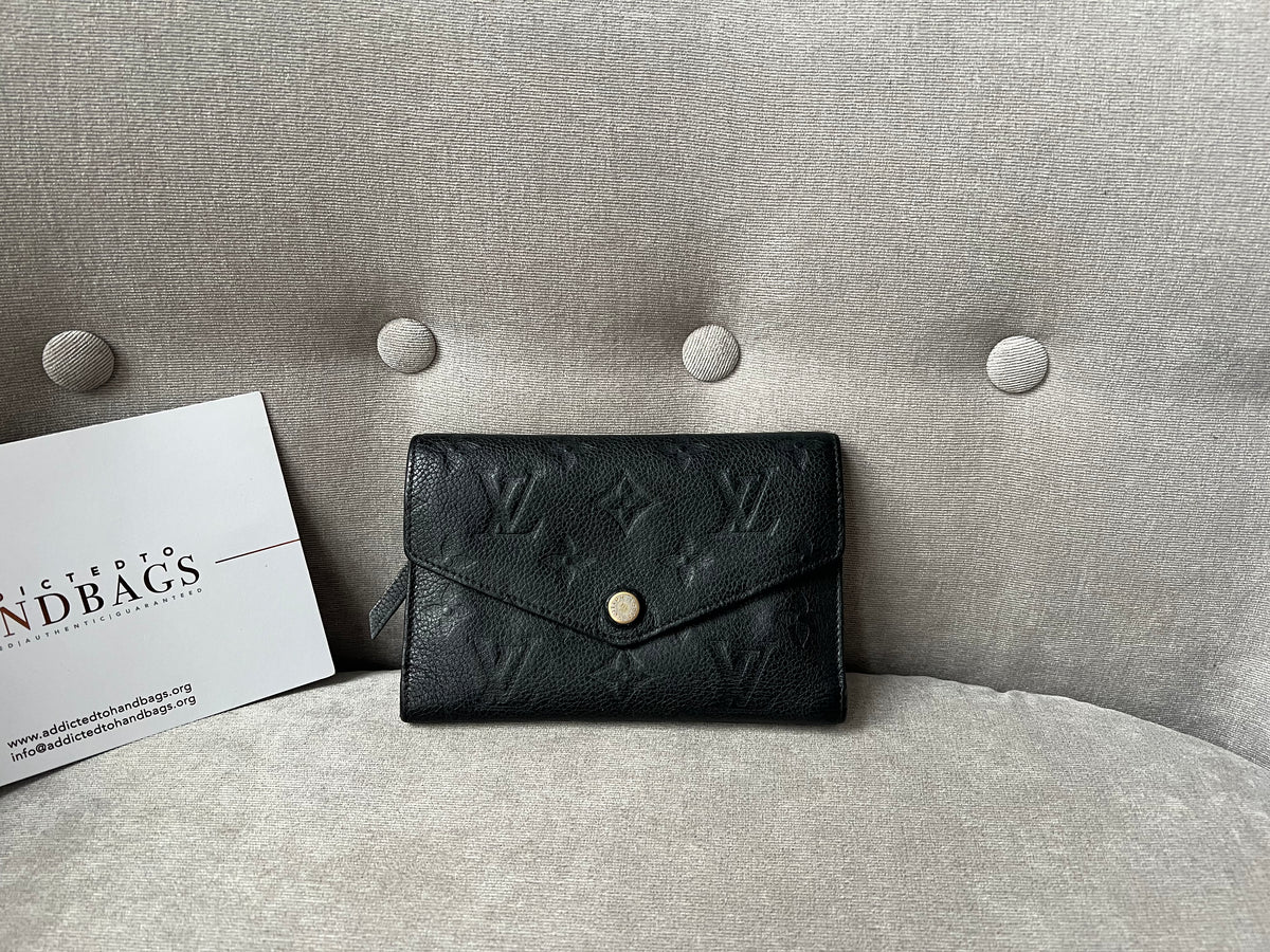 Louis Vuitton Compact Curieuse Wallet in Black Empreinte Leather