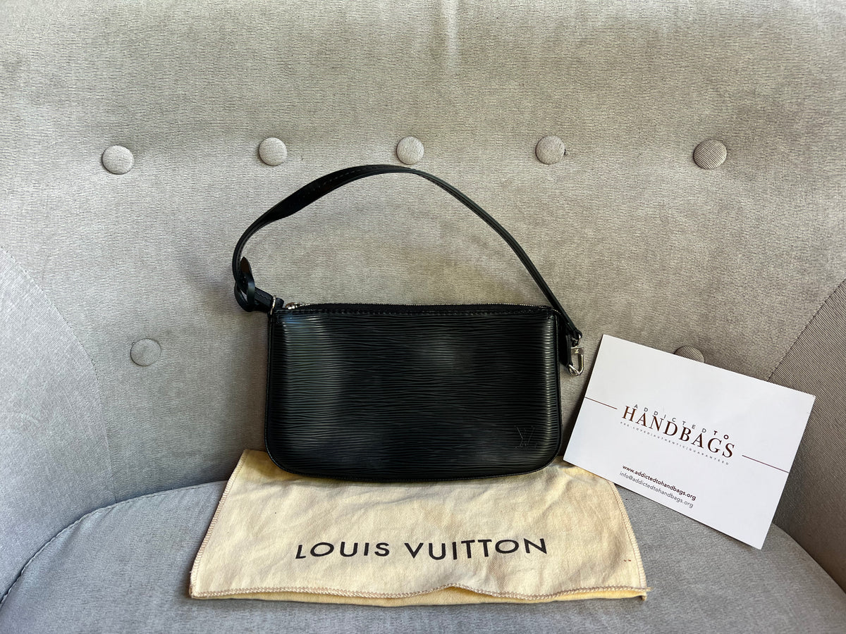 Louis Vuitton Accessories Pochette Epi NM Noir Black in Leather