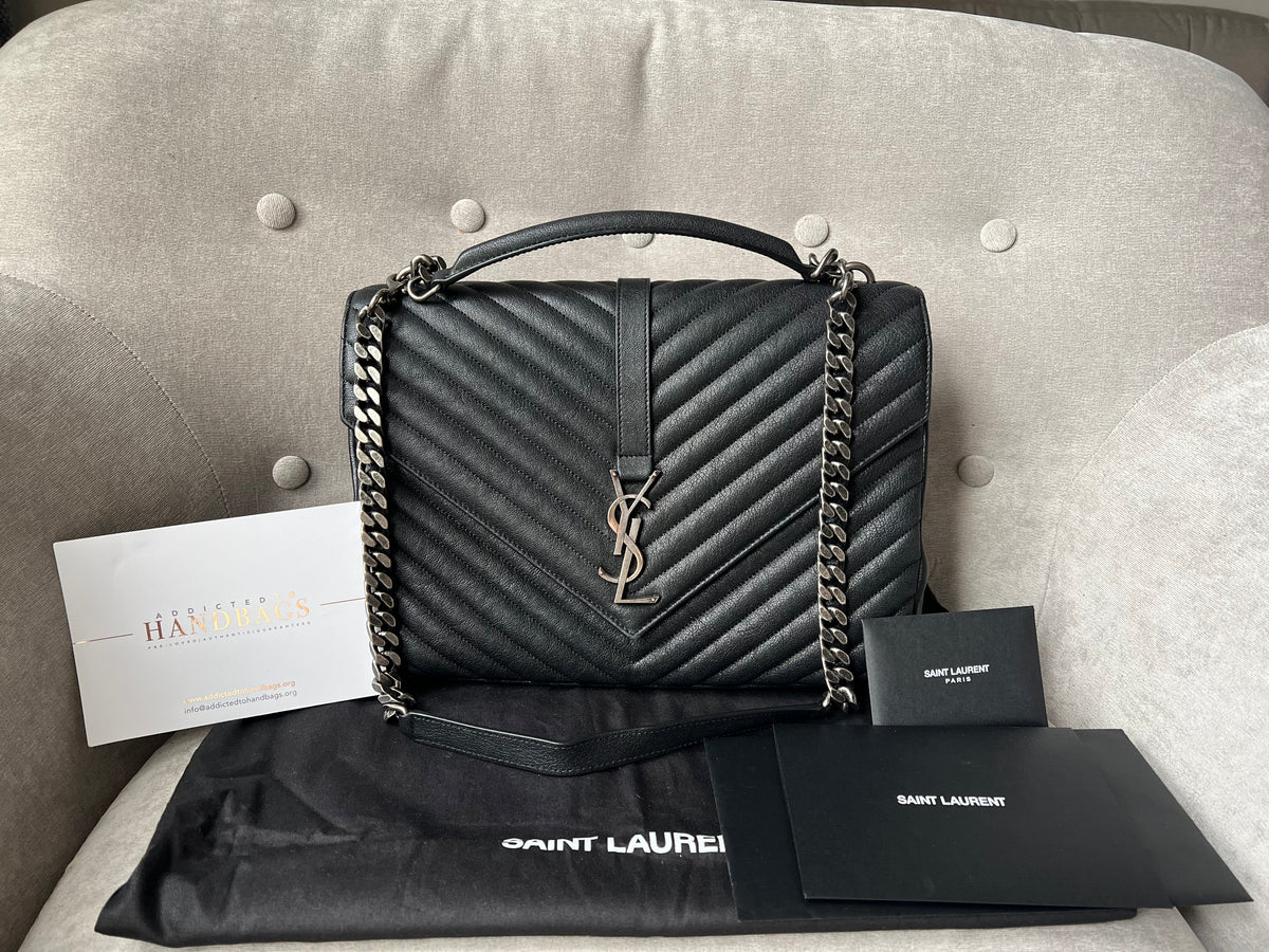 Saint Laurent Large Gray College Bag