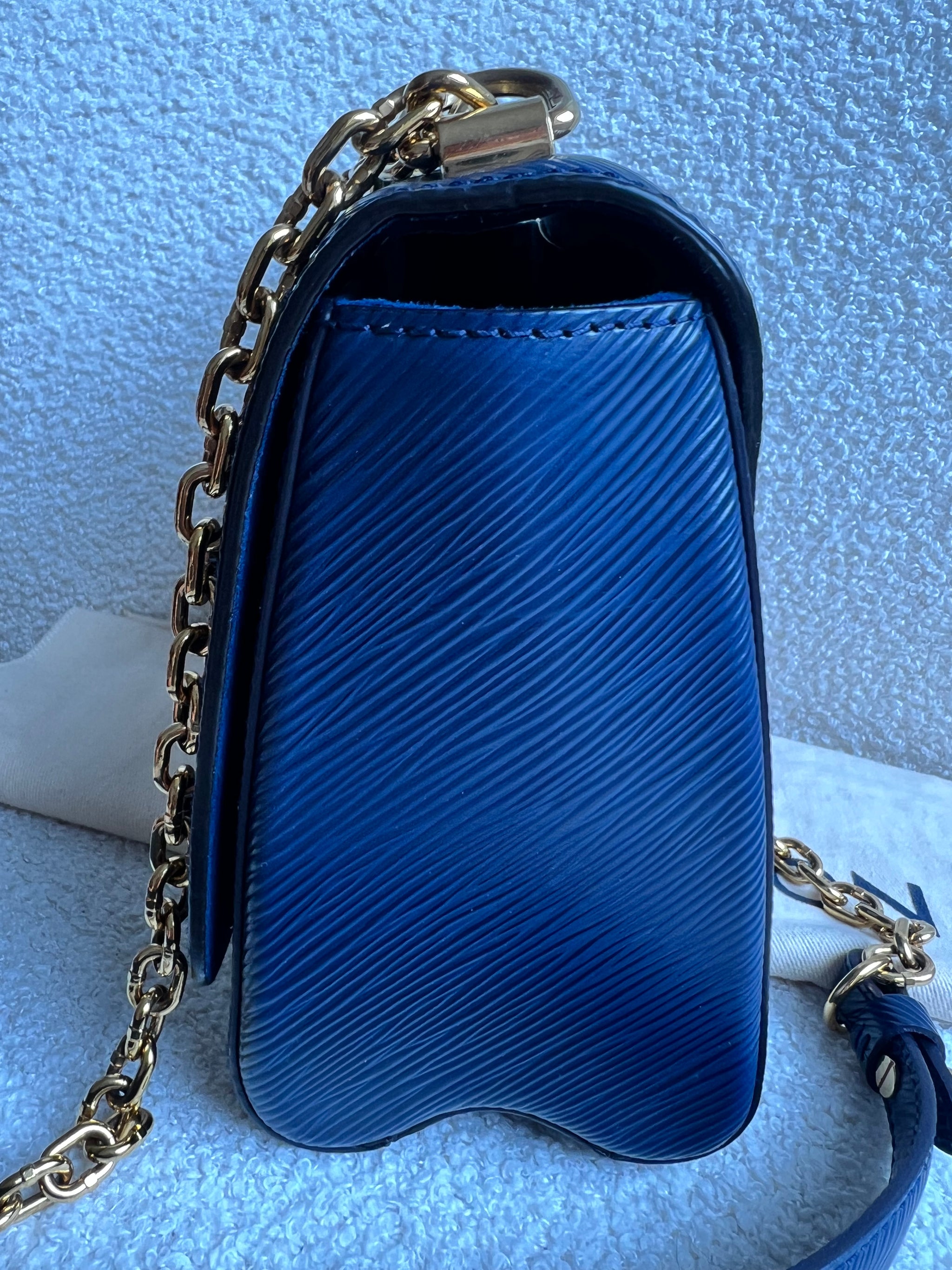 Louis Vuitton Navy Blue Twist MM Shoulder Bag (RRP £3450