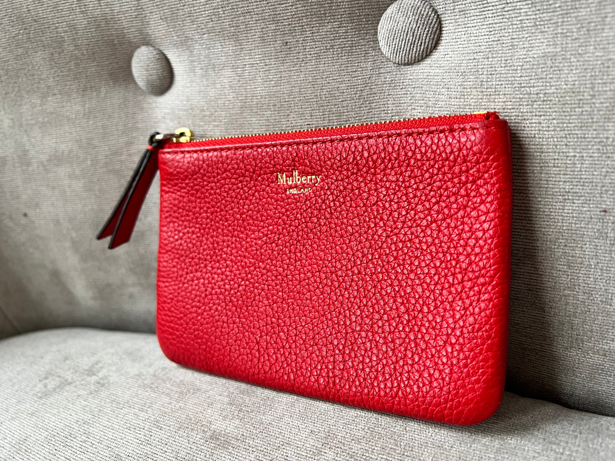 Mulberry Red Zip Coin Pouch RRP 150 Addicted to Handbags