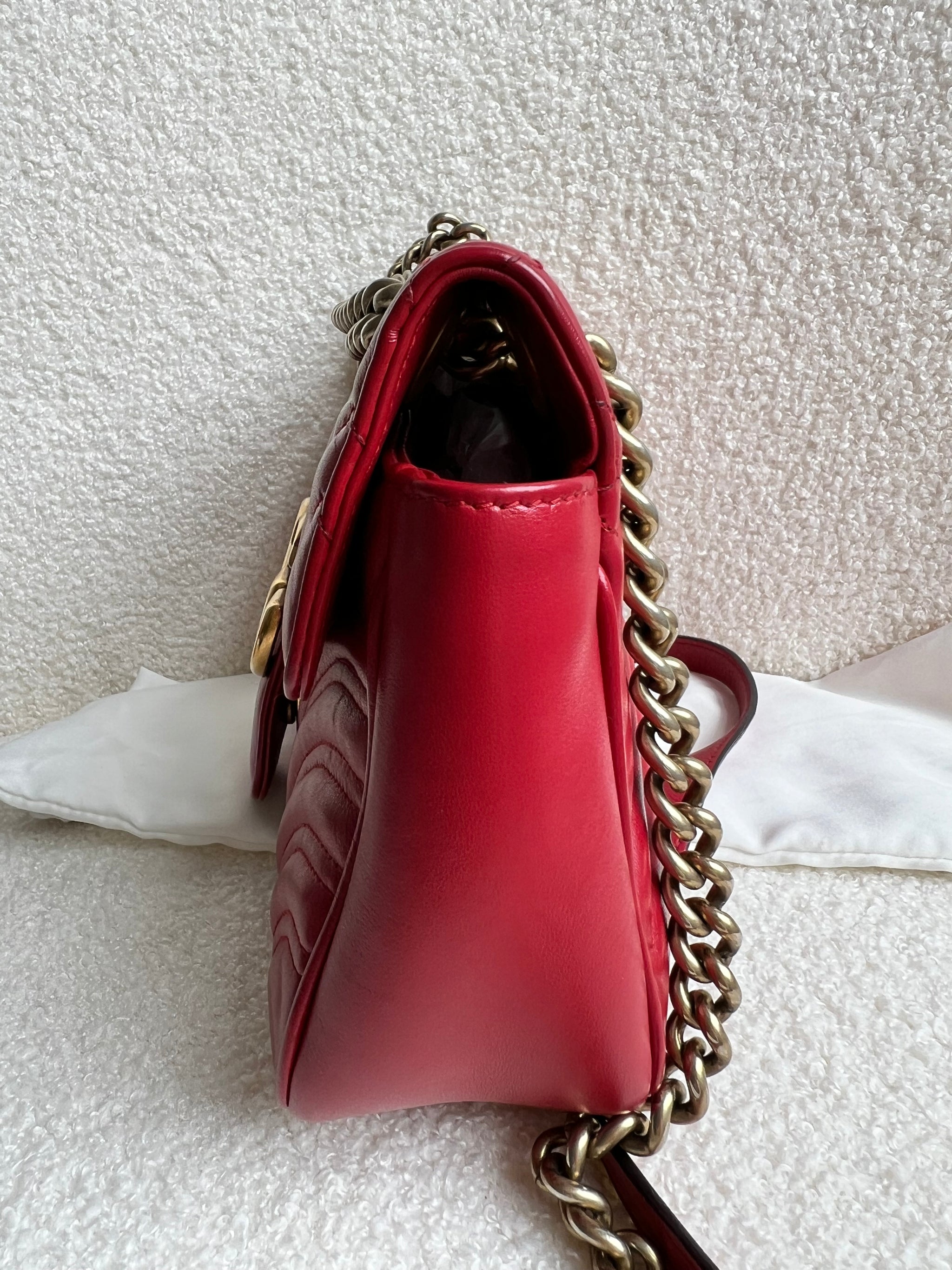Gucci GG Hibiscus Red Marmont Small Shoulder Bag (RRP £2,070