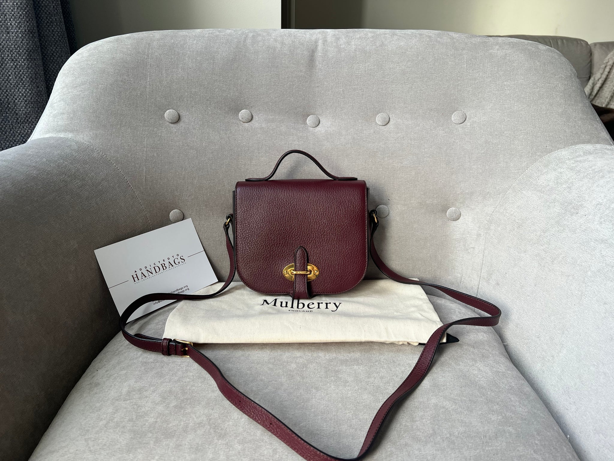 Mulberry Burgundy Tenby RRP 750 Addicted to Handbags