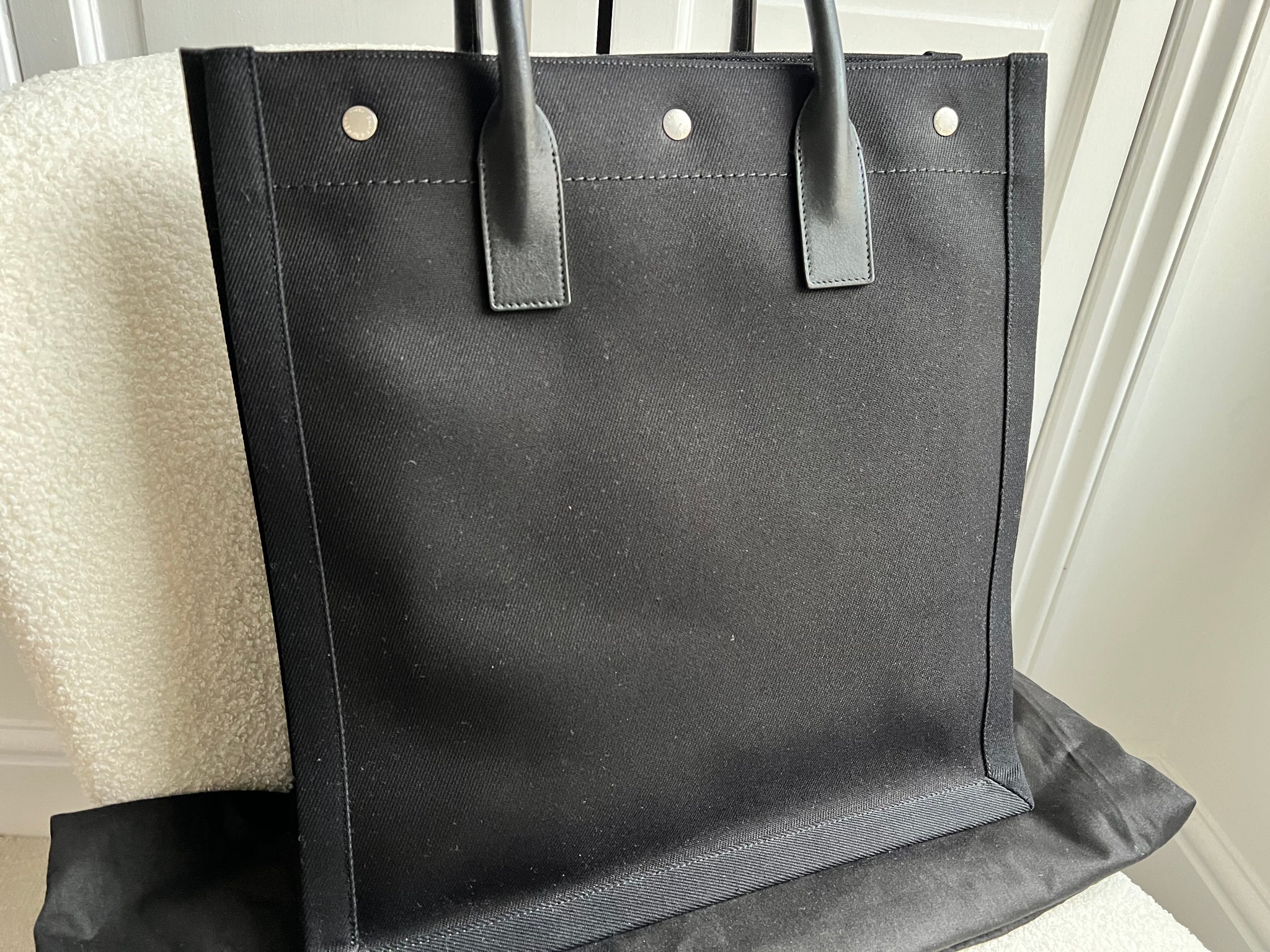 Yves Saint Laurent Rive Gauche NS Tote in Canvas and Printed