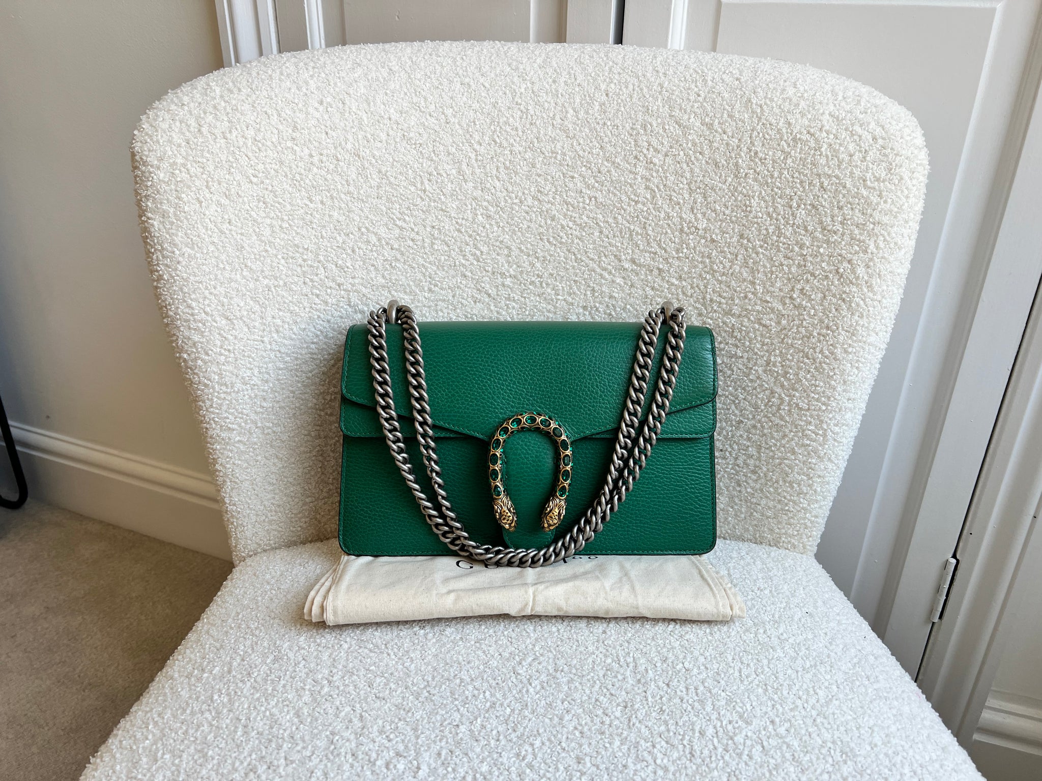 Gucci Dionysus GG Green Small Shoulder Bag (RRP £2,670)