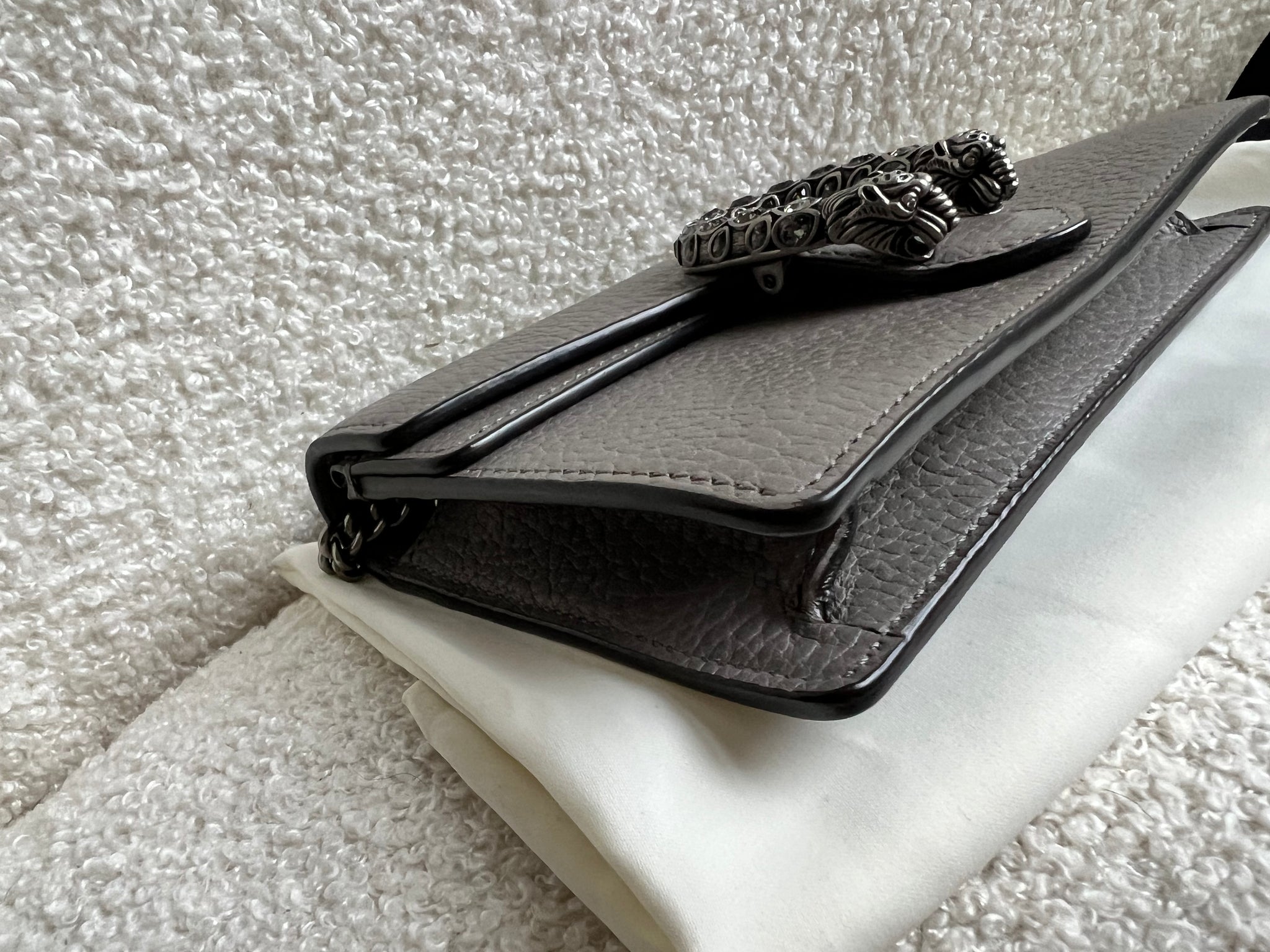 Gucci Dionysus GG Grey Super Mini Shoulder Bag (RRP £985