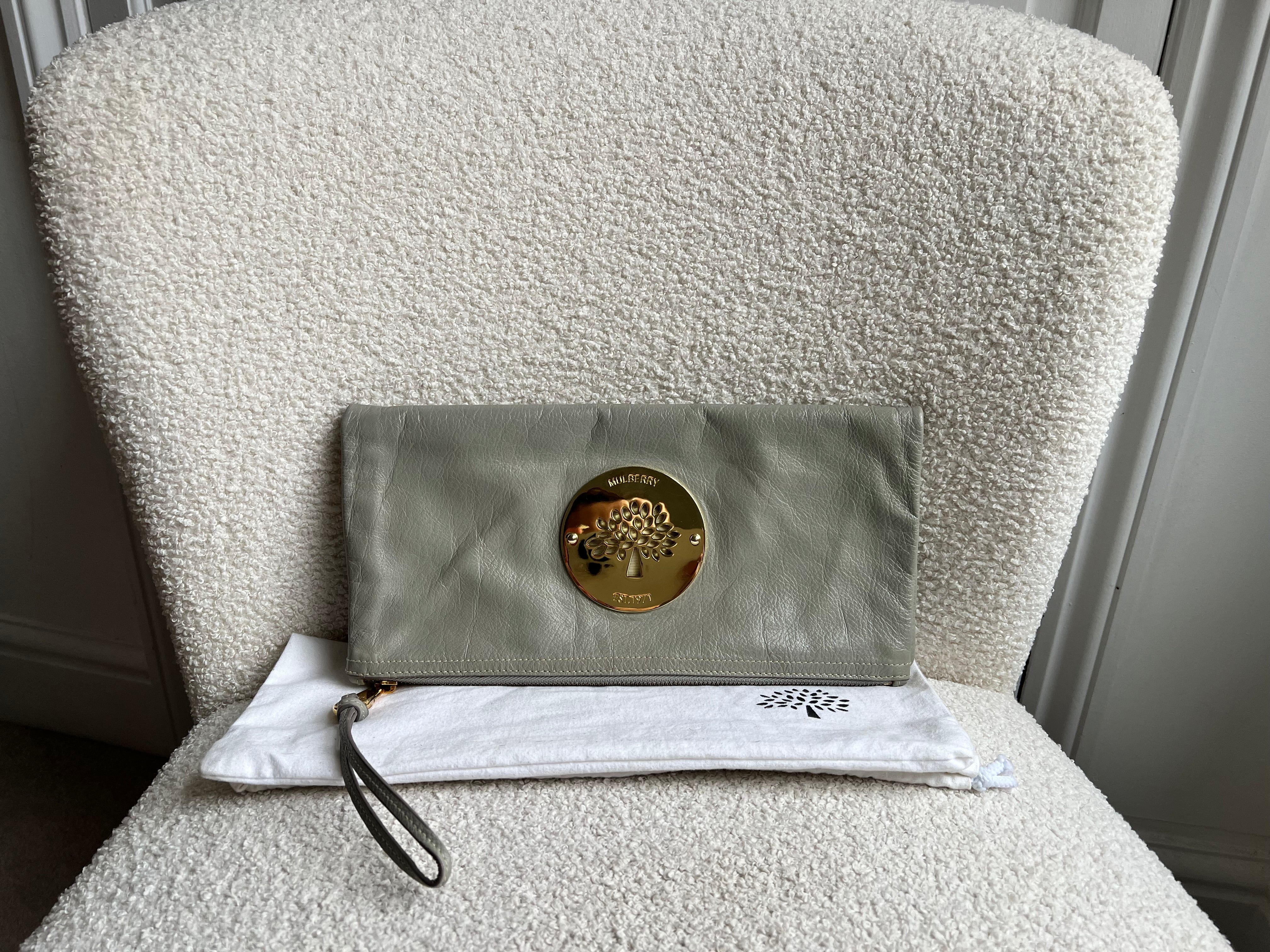 Mulberry Drizzle Grey Daria Clutch (RRP £550) – Addicted to Handbags