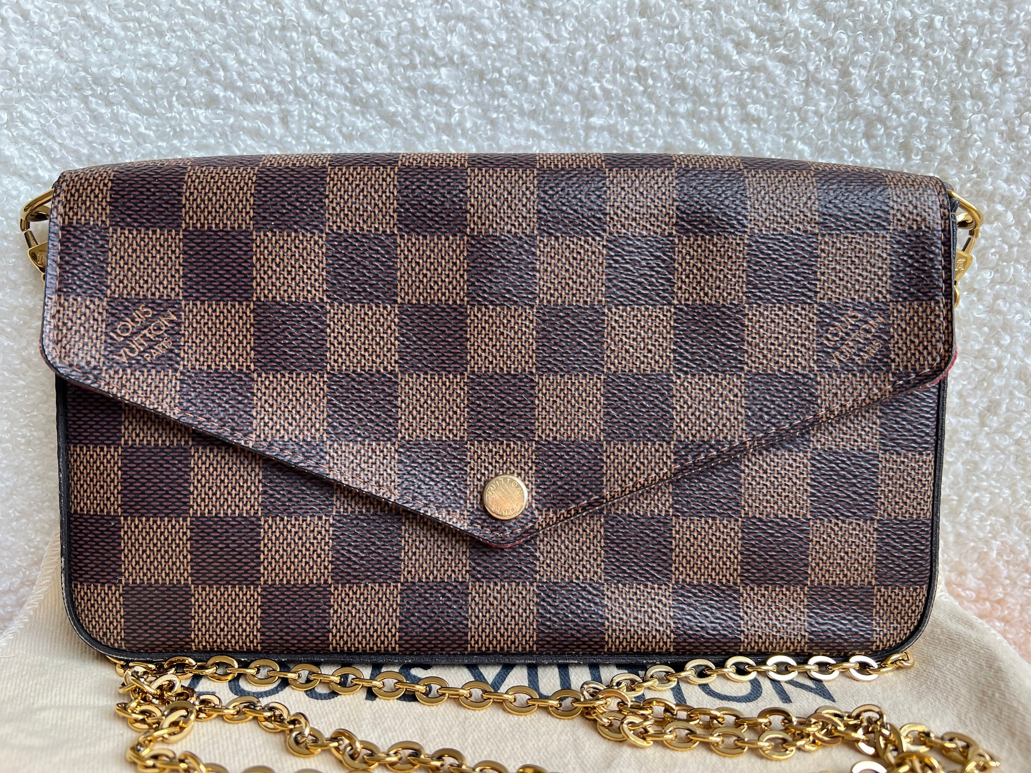 Pochette felicie damier ebene hotsell