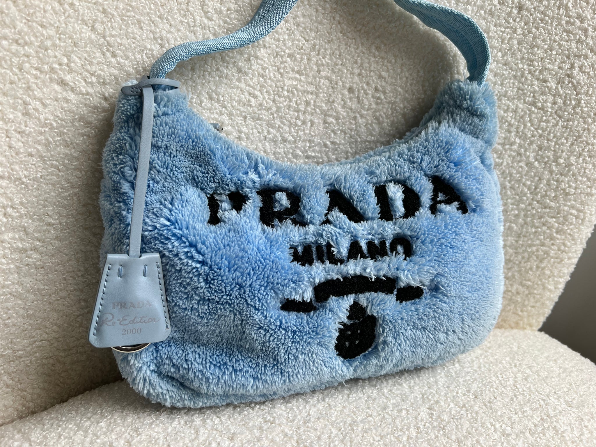 Prada Blue Re-edition 2000 Terry Cloth Shoulder Bag – Addicted to