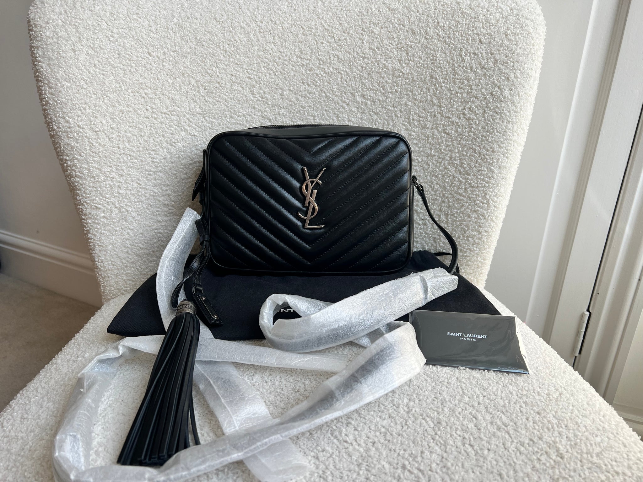 Yves Saint Laurent (YSL) Black Lou Camera Bag (RRP £1,350)