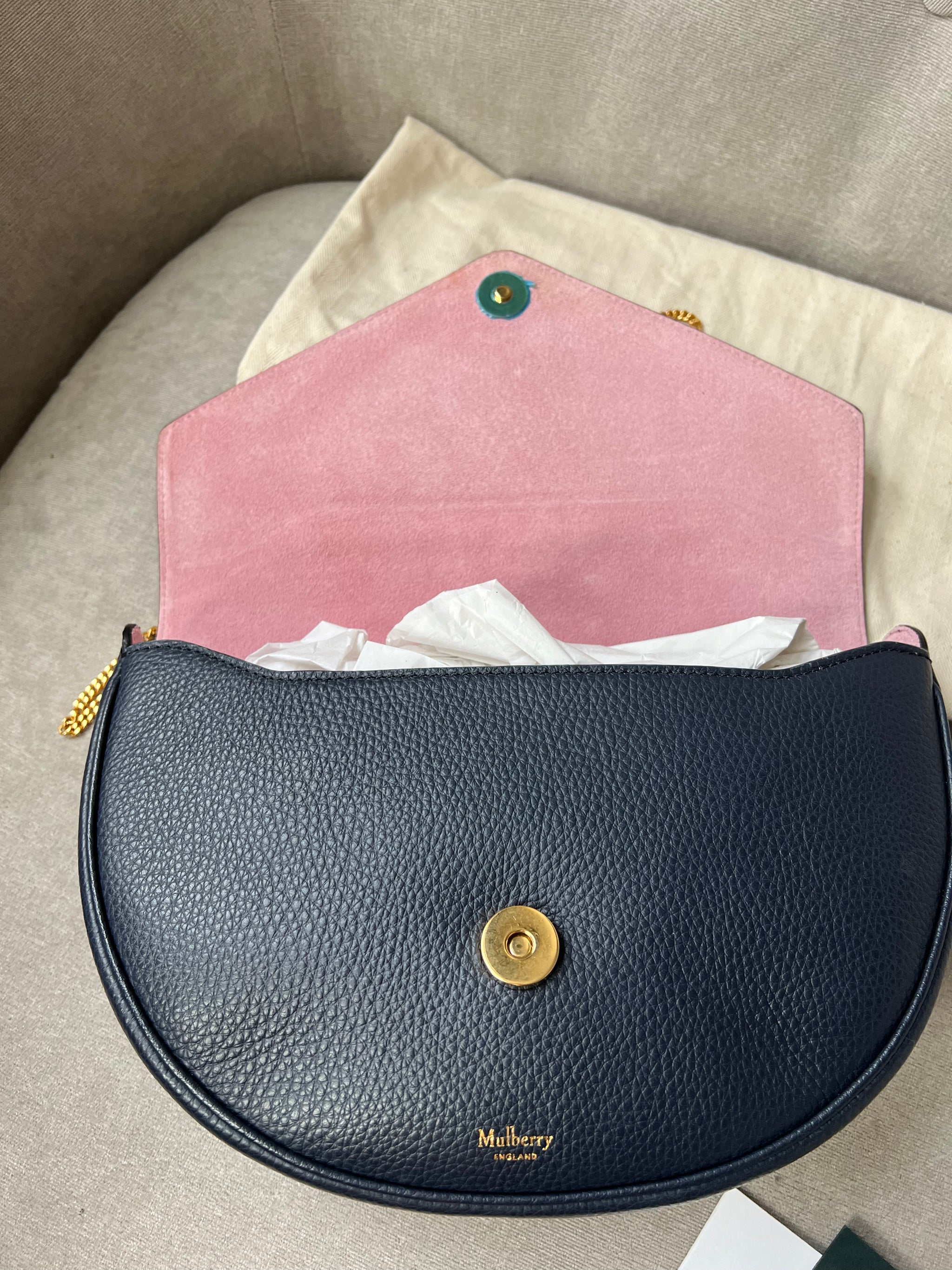 Mulberry Midnight Brockwell Clutch RRP 495 Addicted to Handbags