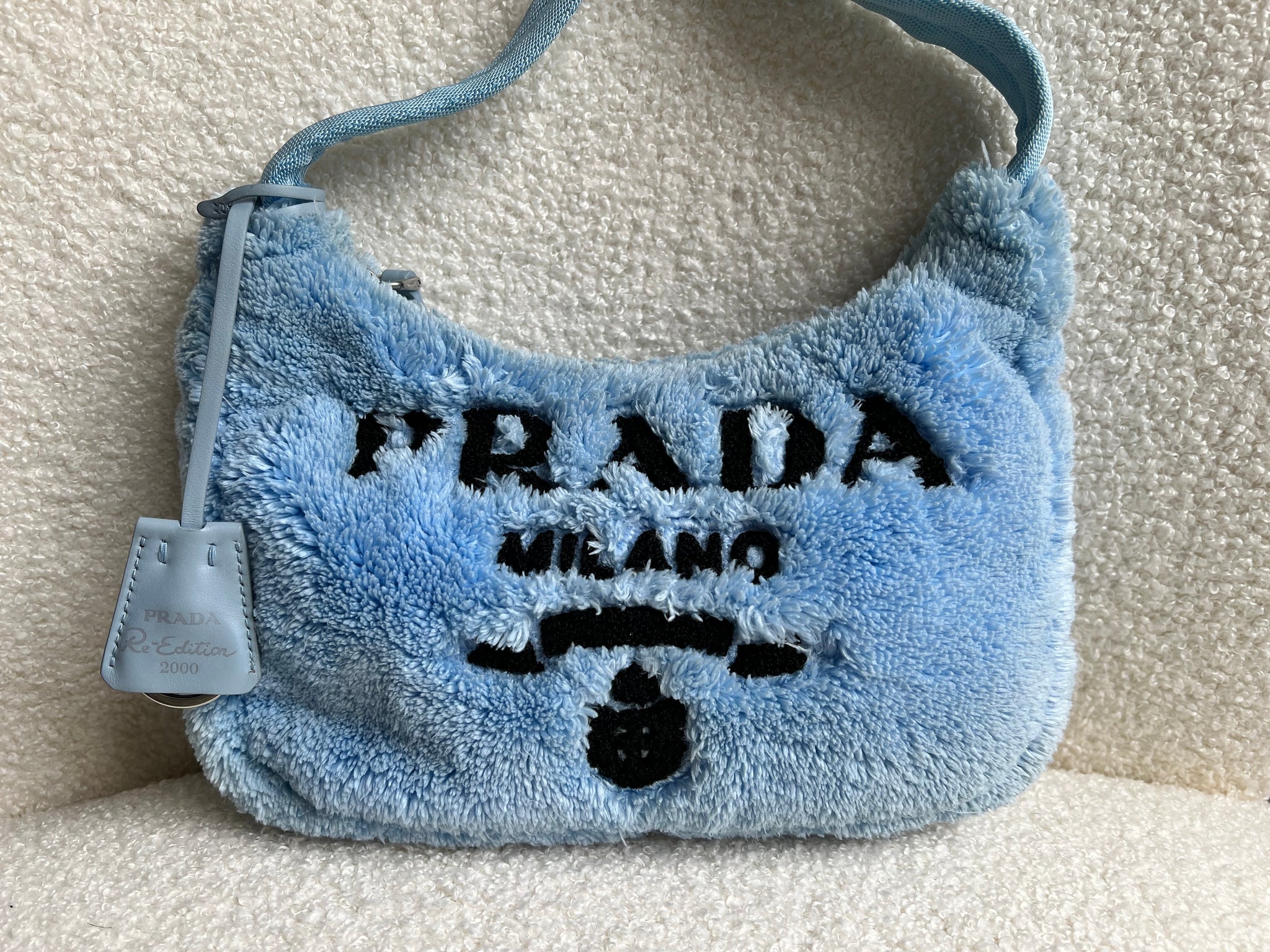 Prada Blue Re-edition 2000 Terry Cloth Shoulder Bag – Addicted to