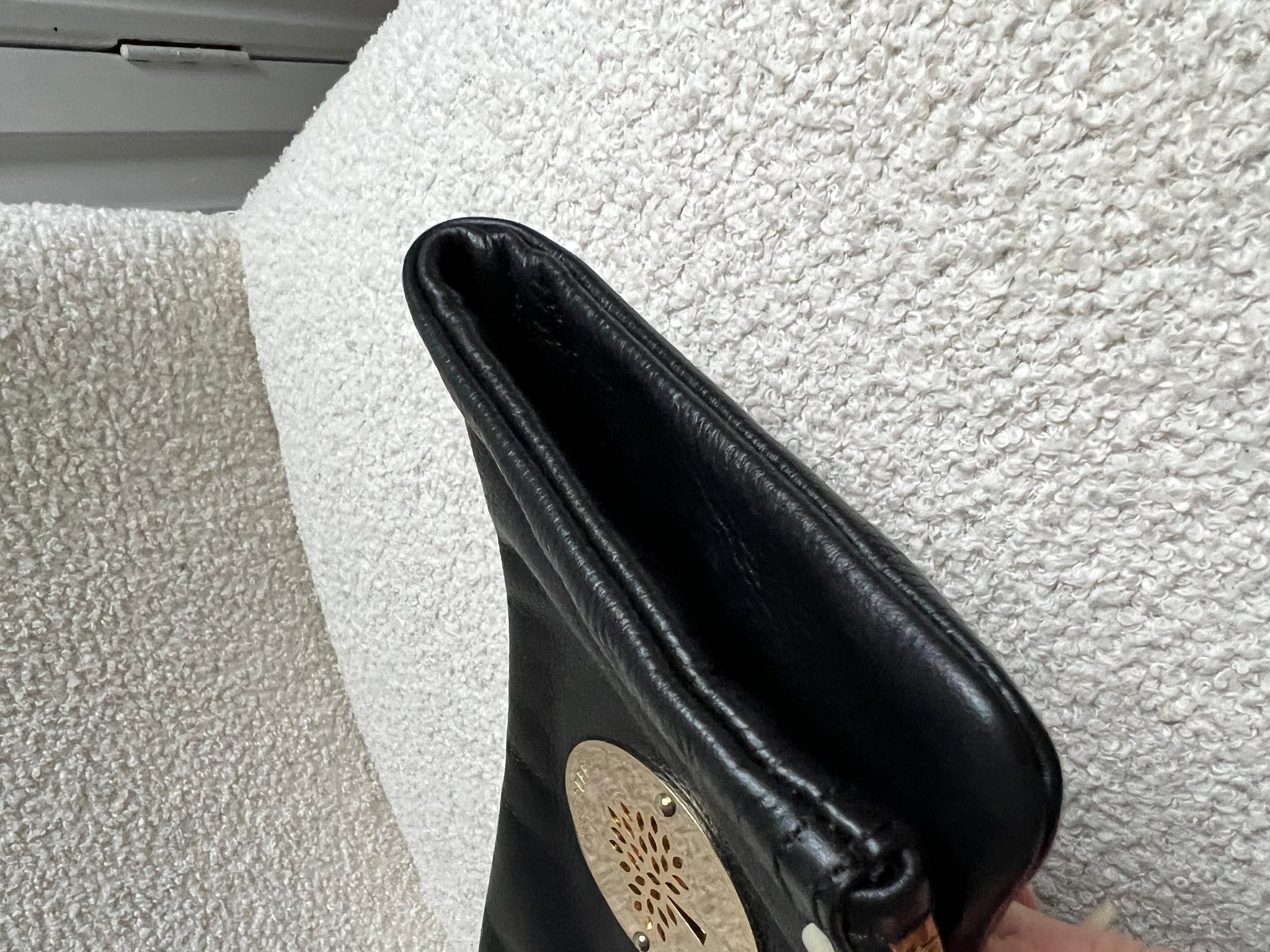 MULBERRY マルベリー クラッチバッグ Daria ダリア カーフレザー Mulberry Black Daria Clutch (RRP £550) – Addicted to Handbags