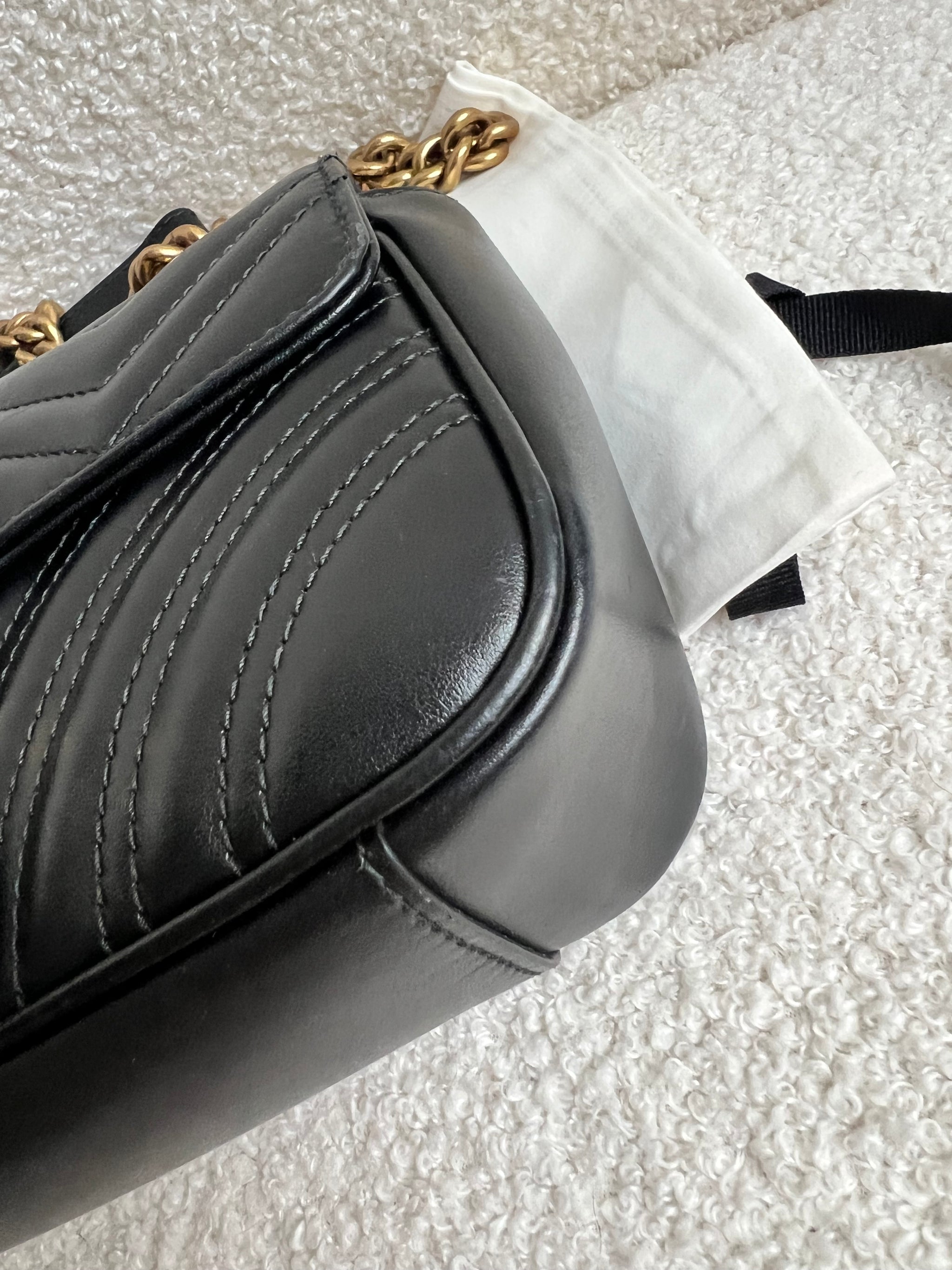 Gucci GG Black Marmont Mini Shoulder Bag (RRP £1,890) – Addicted