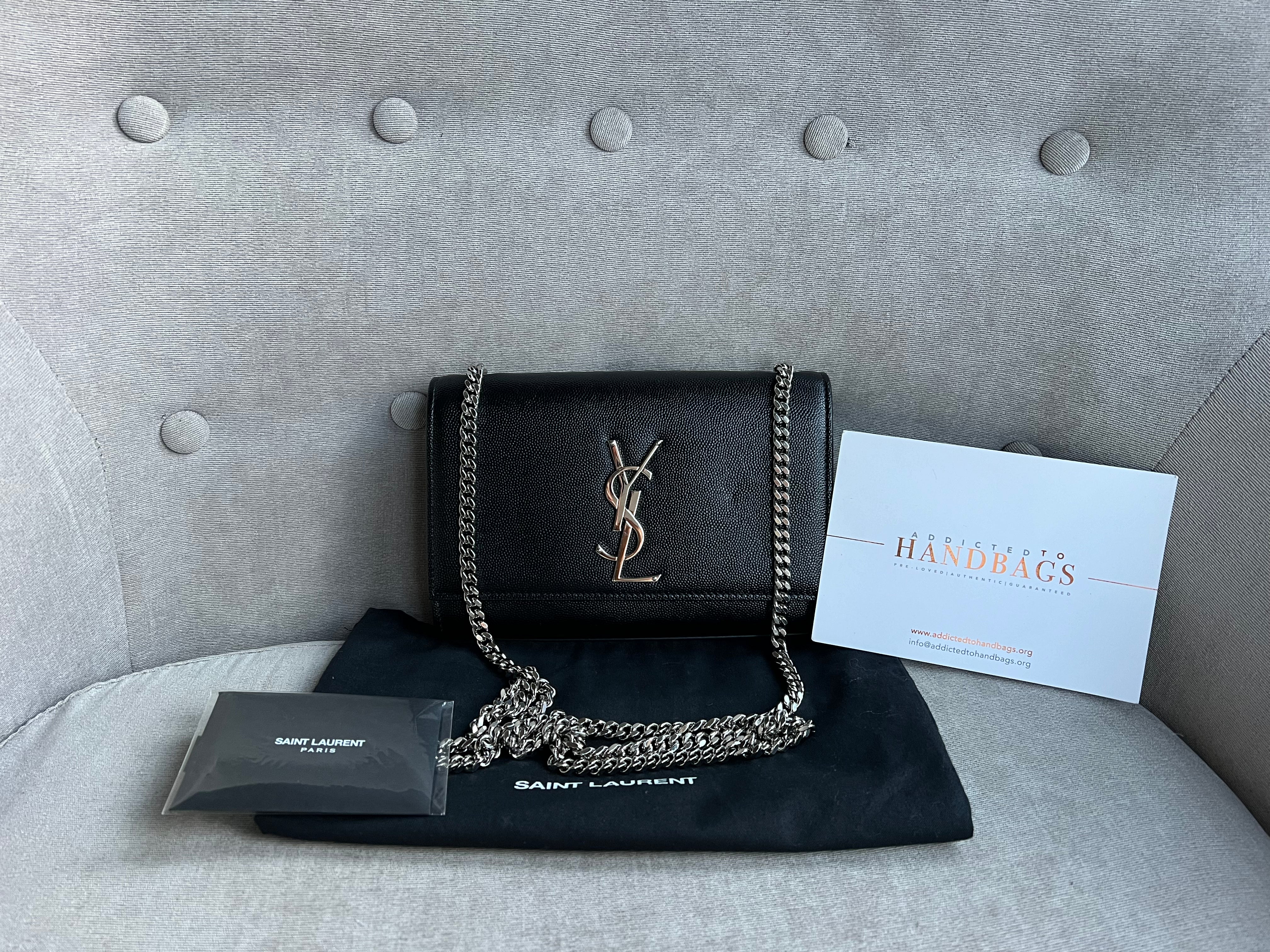 Ysl kate medium black silver hotsell