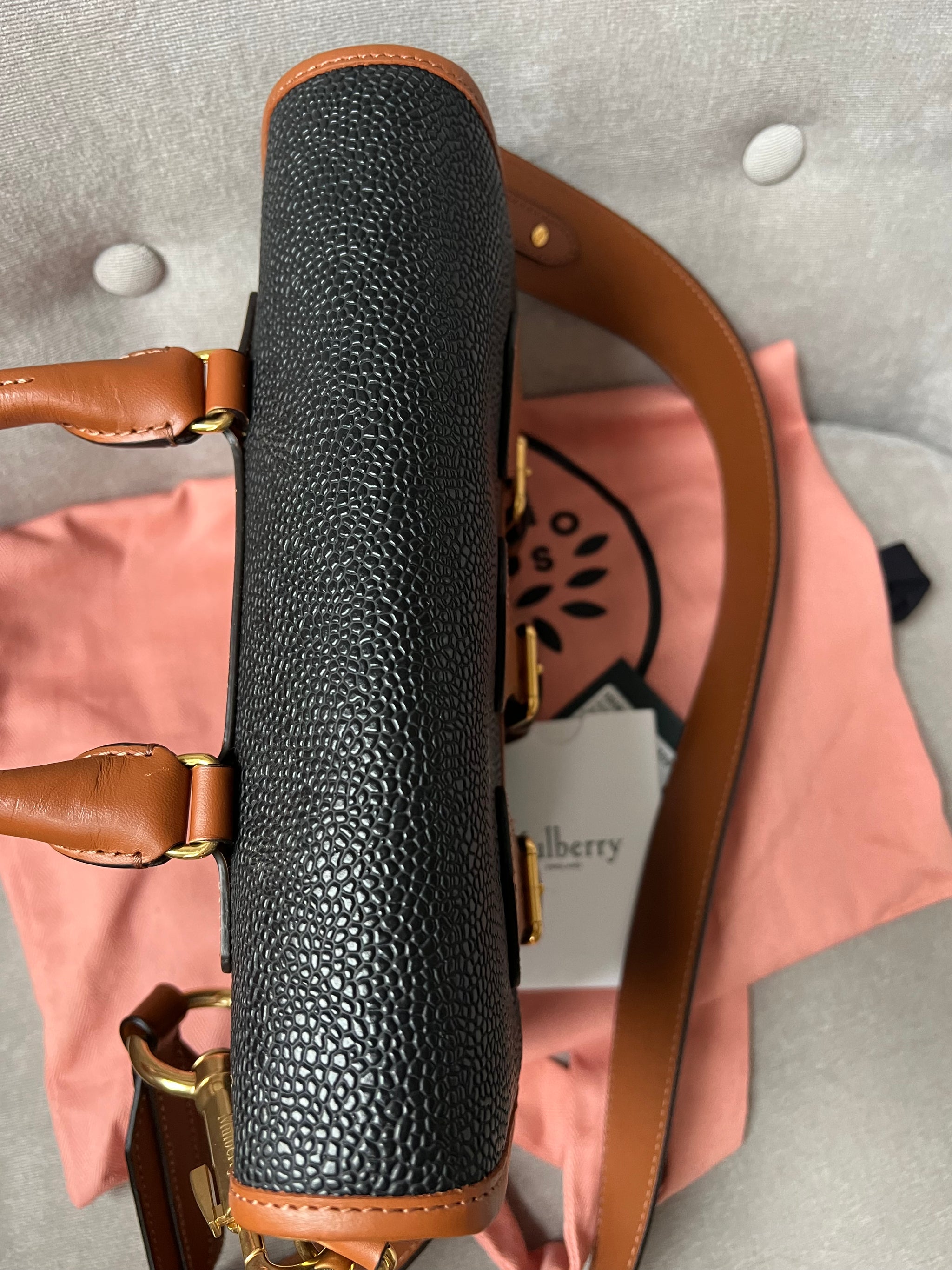 Mulberry & Acne Studios Messenger in Black Scotchgrain and Tan – Addicted  to Handbags