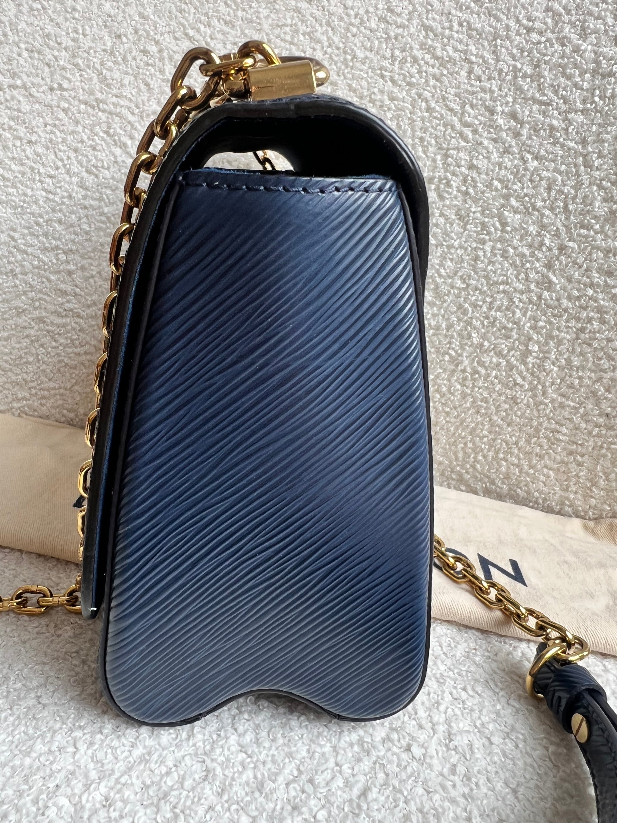 Louis Vuitton Navy Blue Twist MM Shoulder Bag (RRP £3450