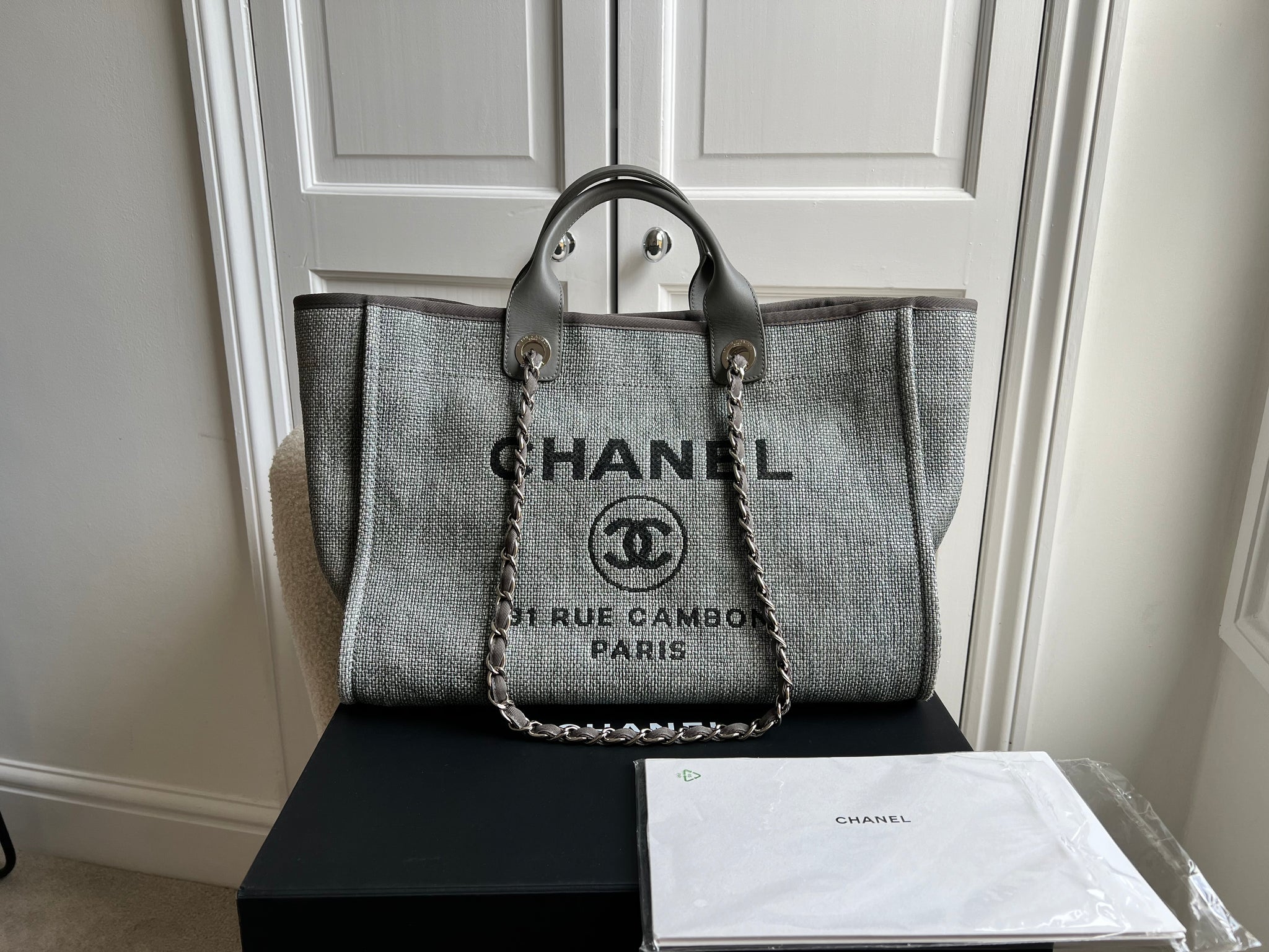 Chanel deauville tweed tote best sale