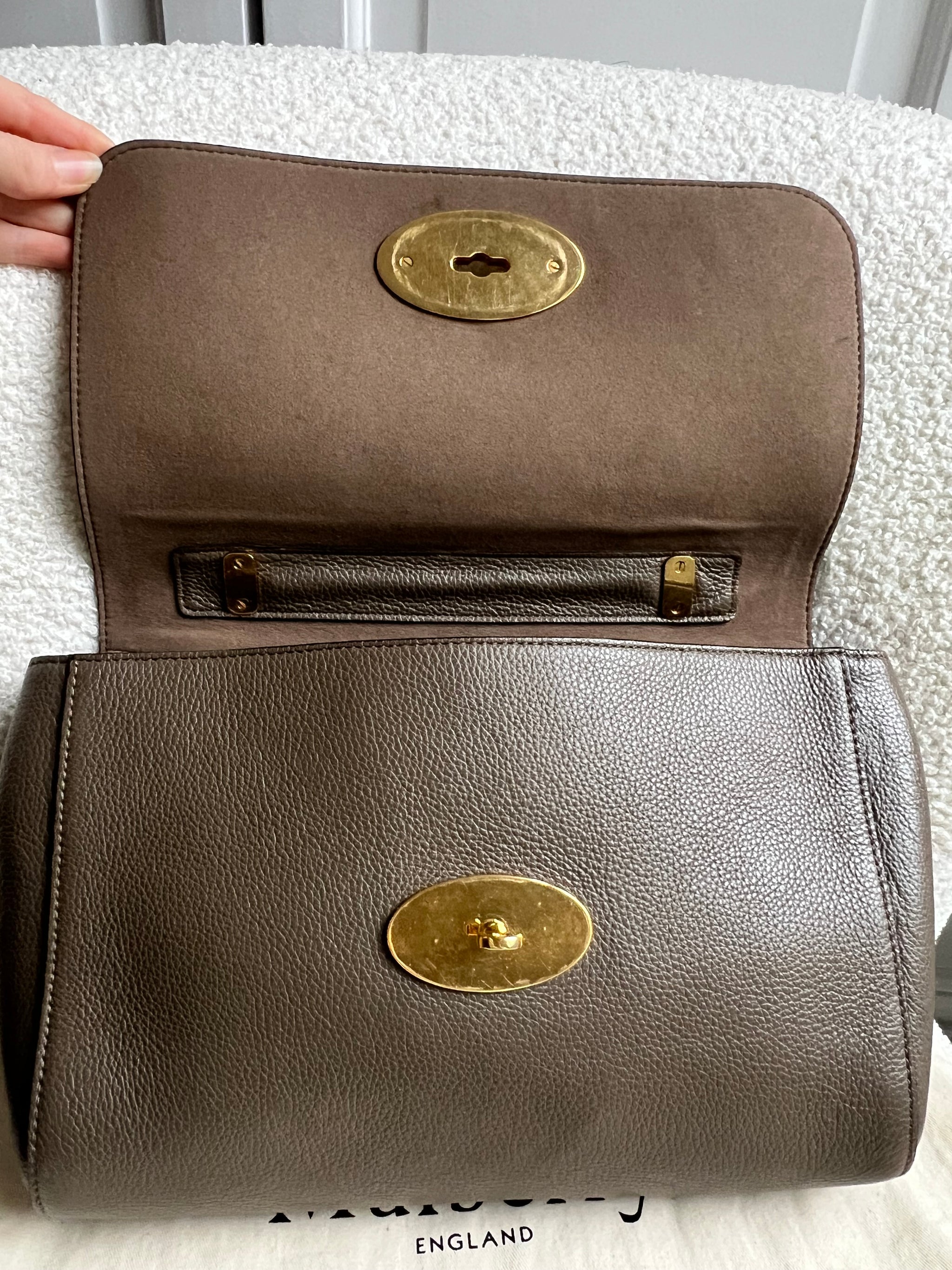 Mulberry Clay Medium Lily with Gold Hardware (RRP £1095