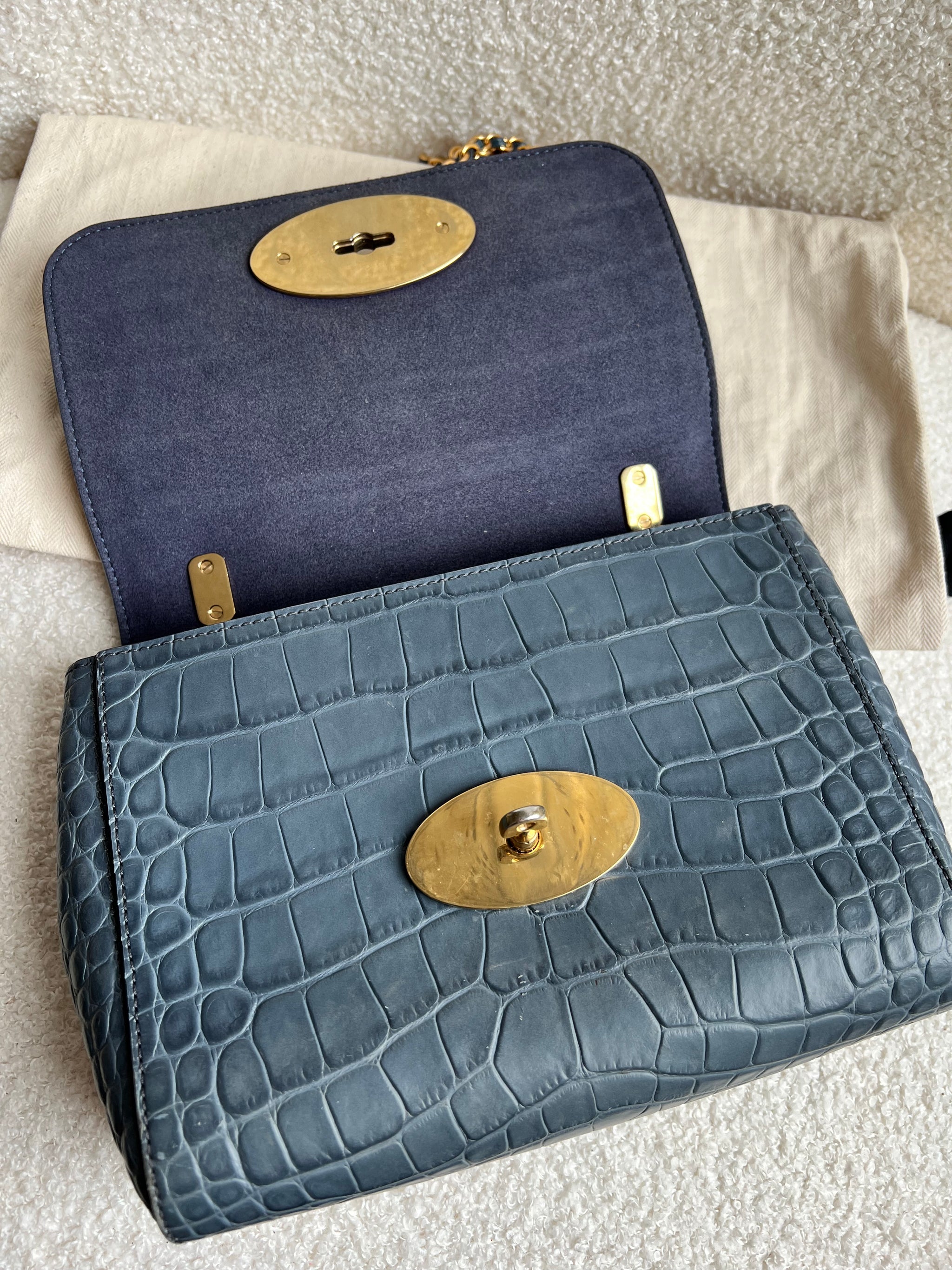 Mulberry croc rouillier purse