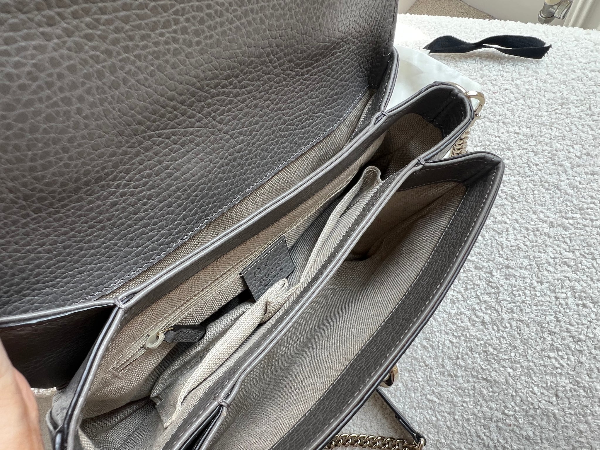 Gucci Interlocking GG Grey Medium Top Handle Bag (RRP £1,150