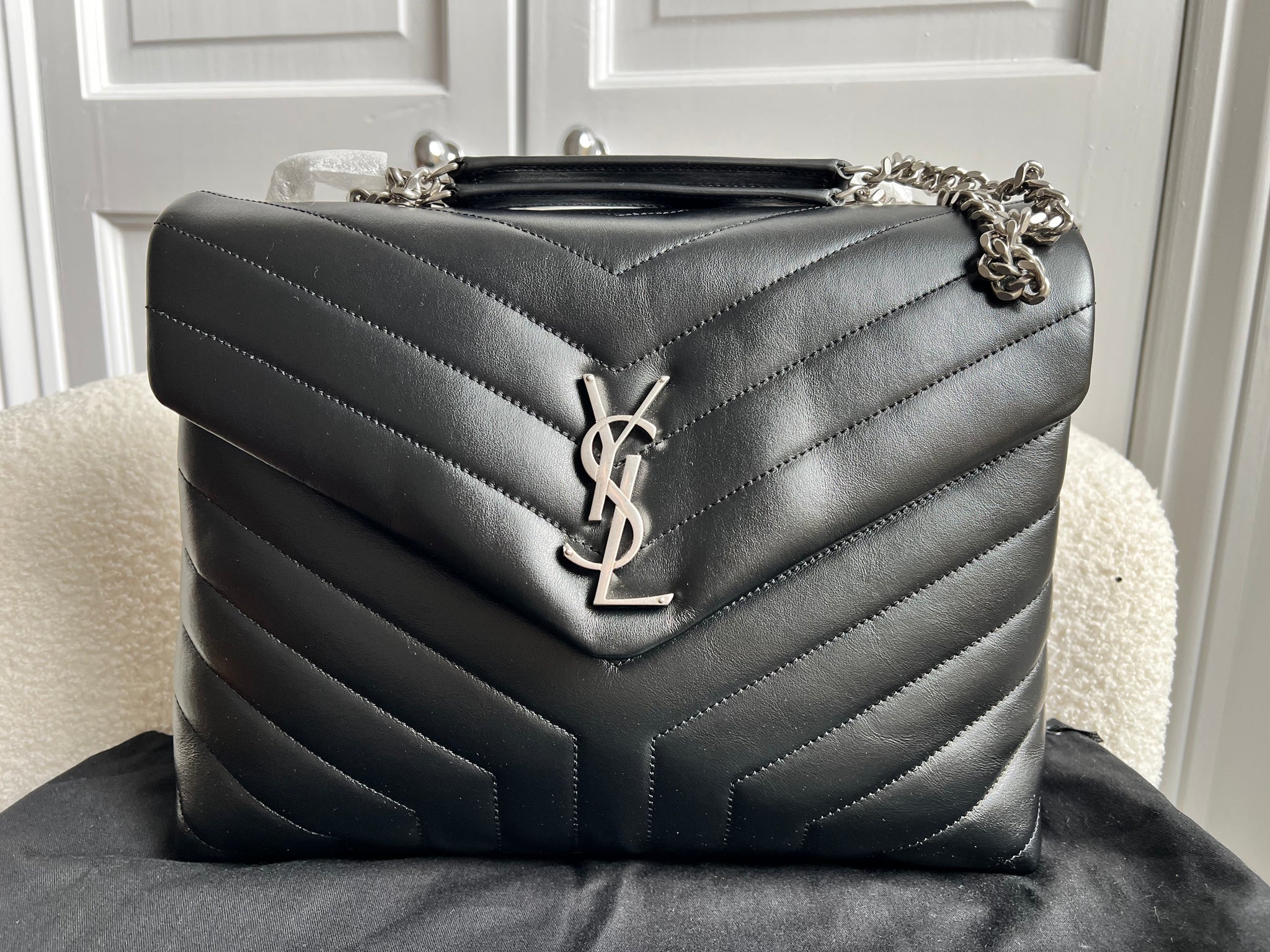 Ysl Lou Lou Grey Ysl Loulou Small Grey On Sale