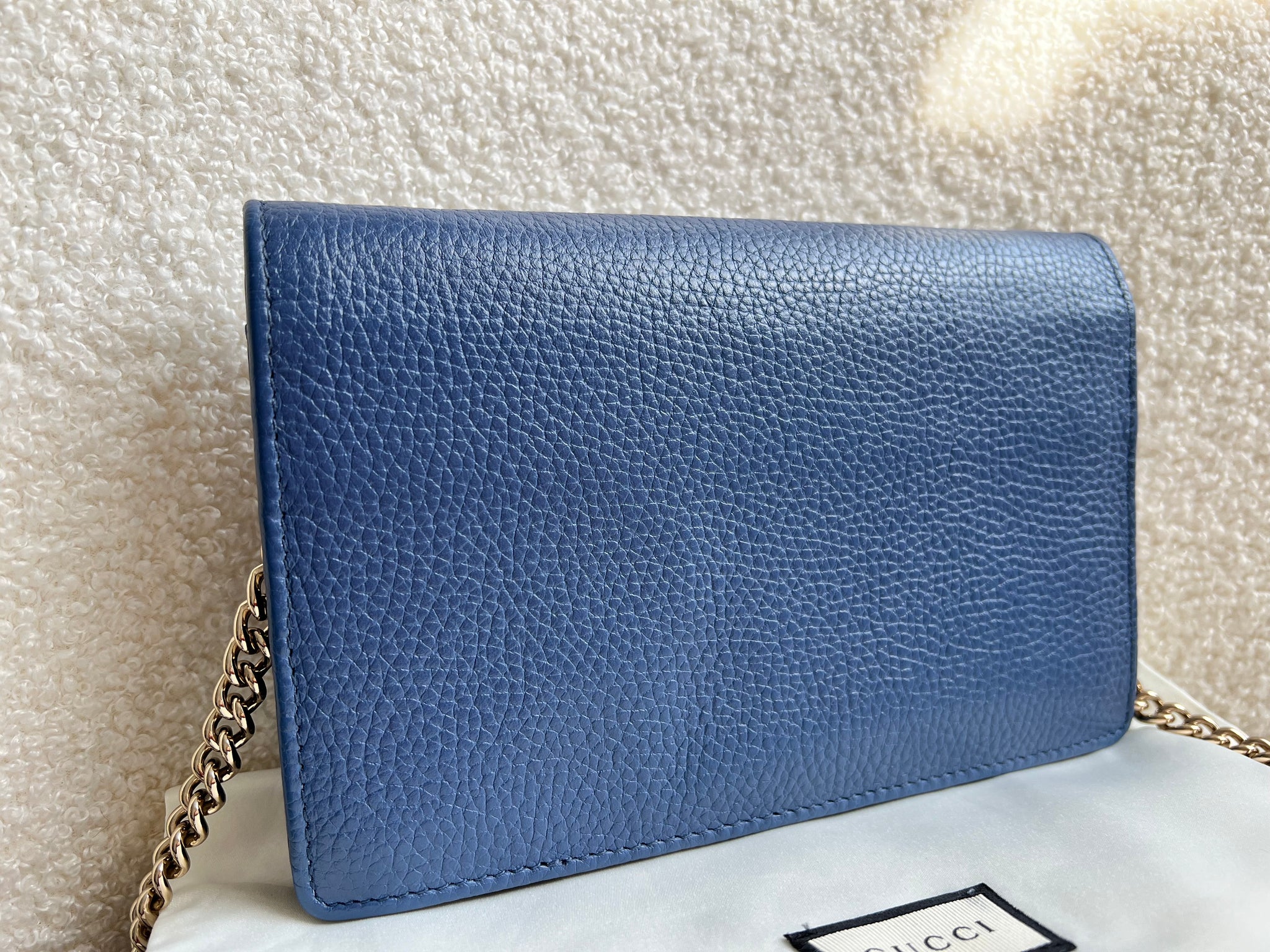 Gucci Blue Soho Chain Wallet – Addicted to Handbags
