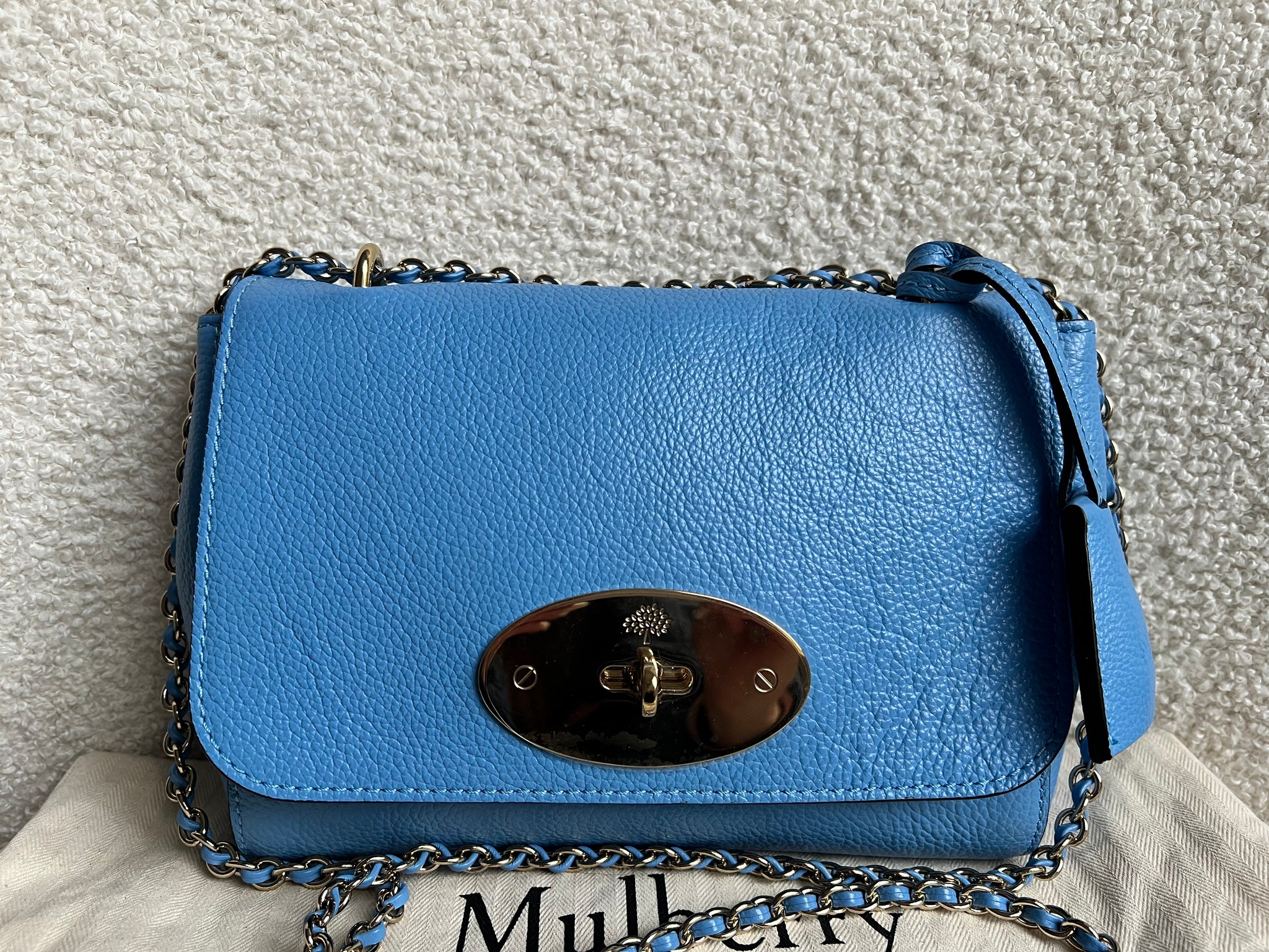 Mulberry Cornflower Blue Regular Lily with Gold Hardware (RRP £995 