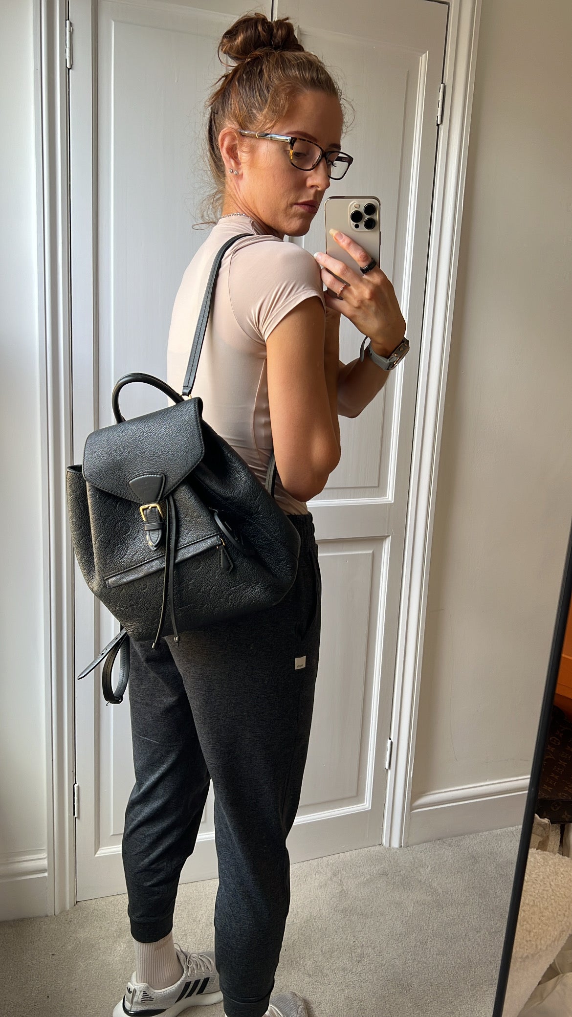 Louis Vuitton Montsouris Backpack Black Empreinte – Addicted to Handbags