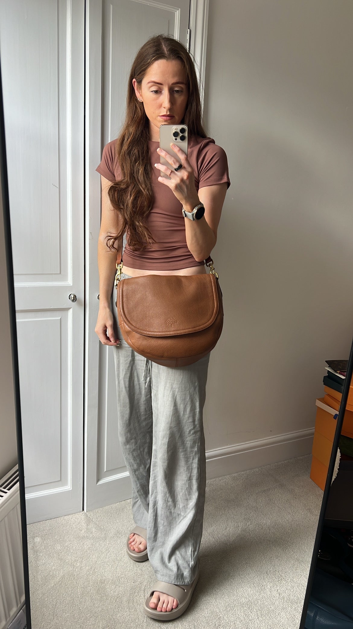 Mulberry Oak Large Effie Satchel – Addicted to Handbags