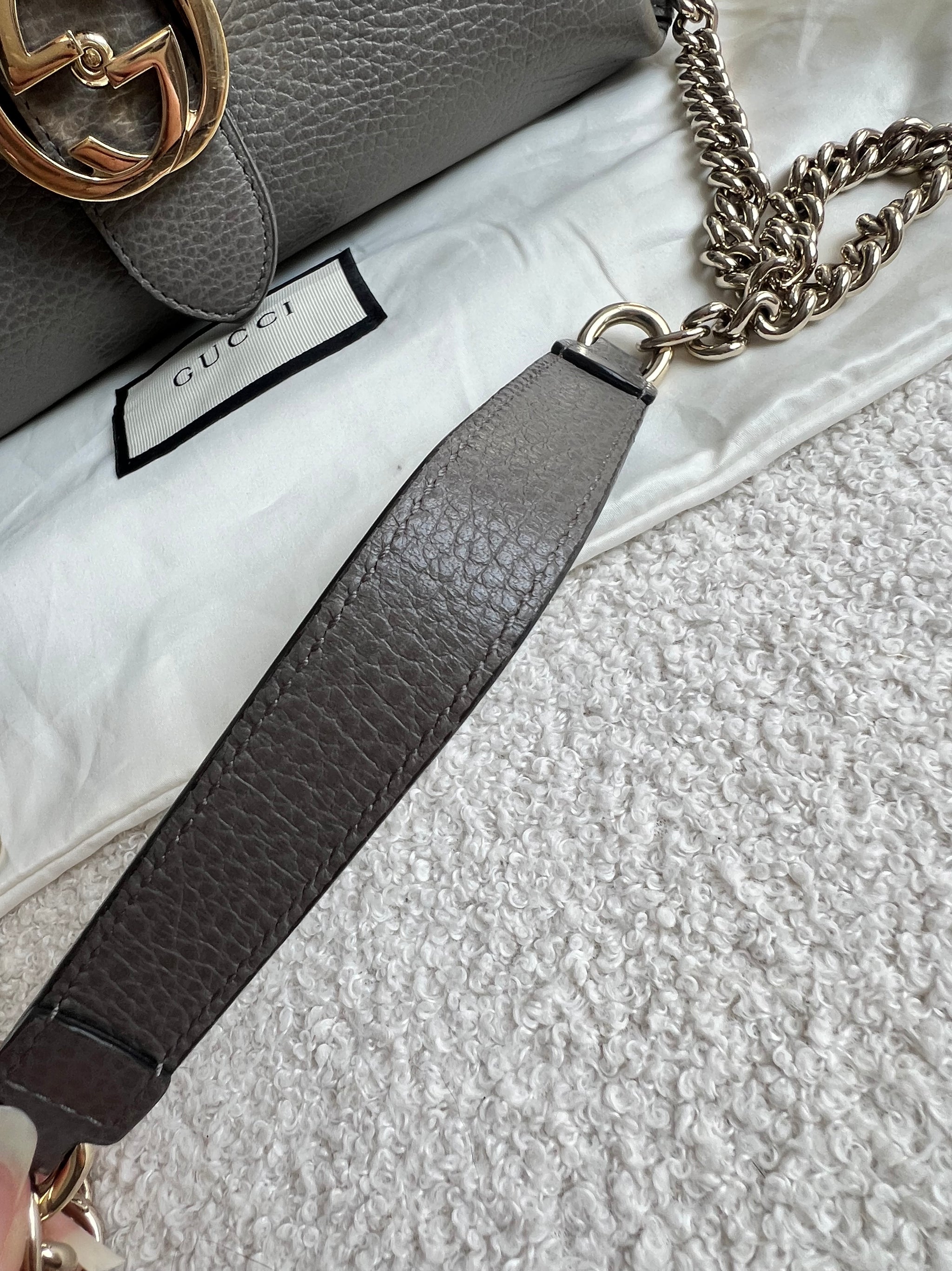 Gucci Interlocking GG Grey Medium Top Handle Bag (RRP £1,150