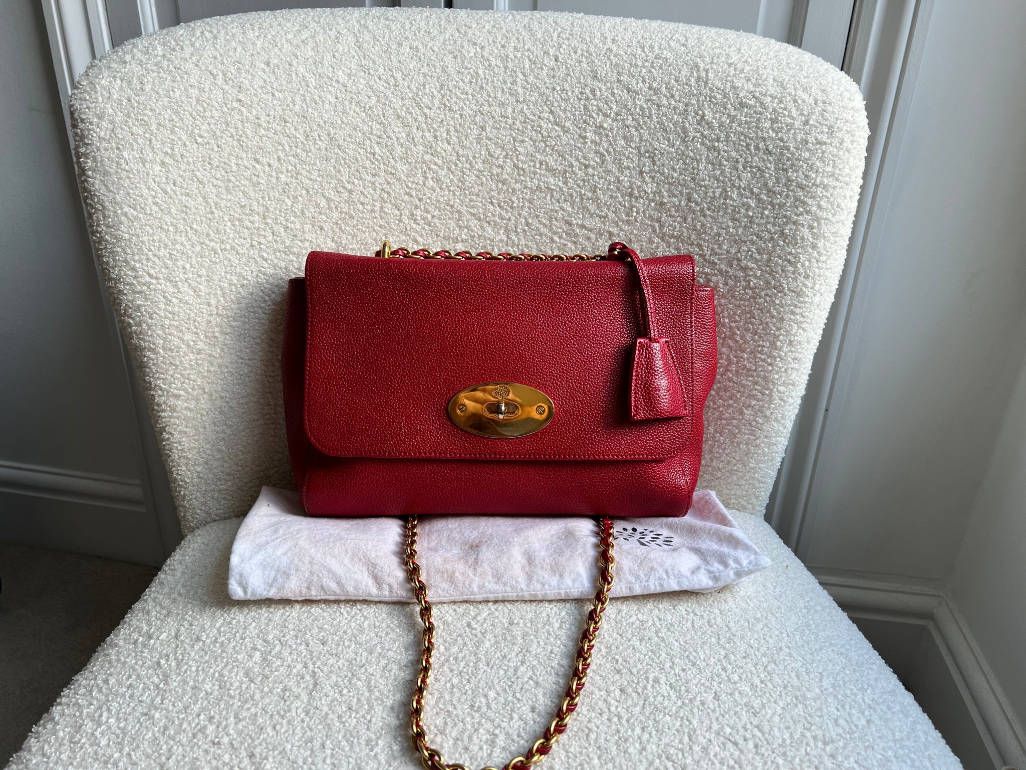 Mulberry Scarlet Medium Lily with Gold Hardware (RRP £1095)