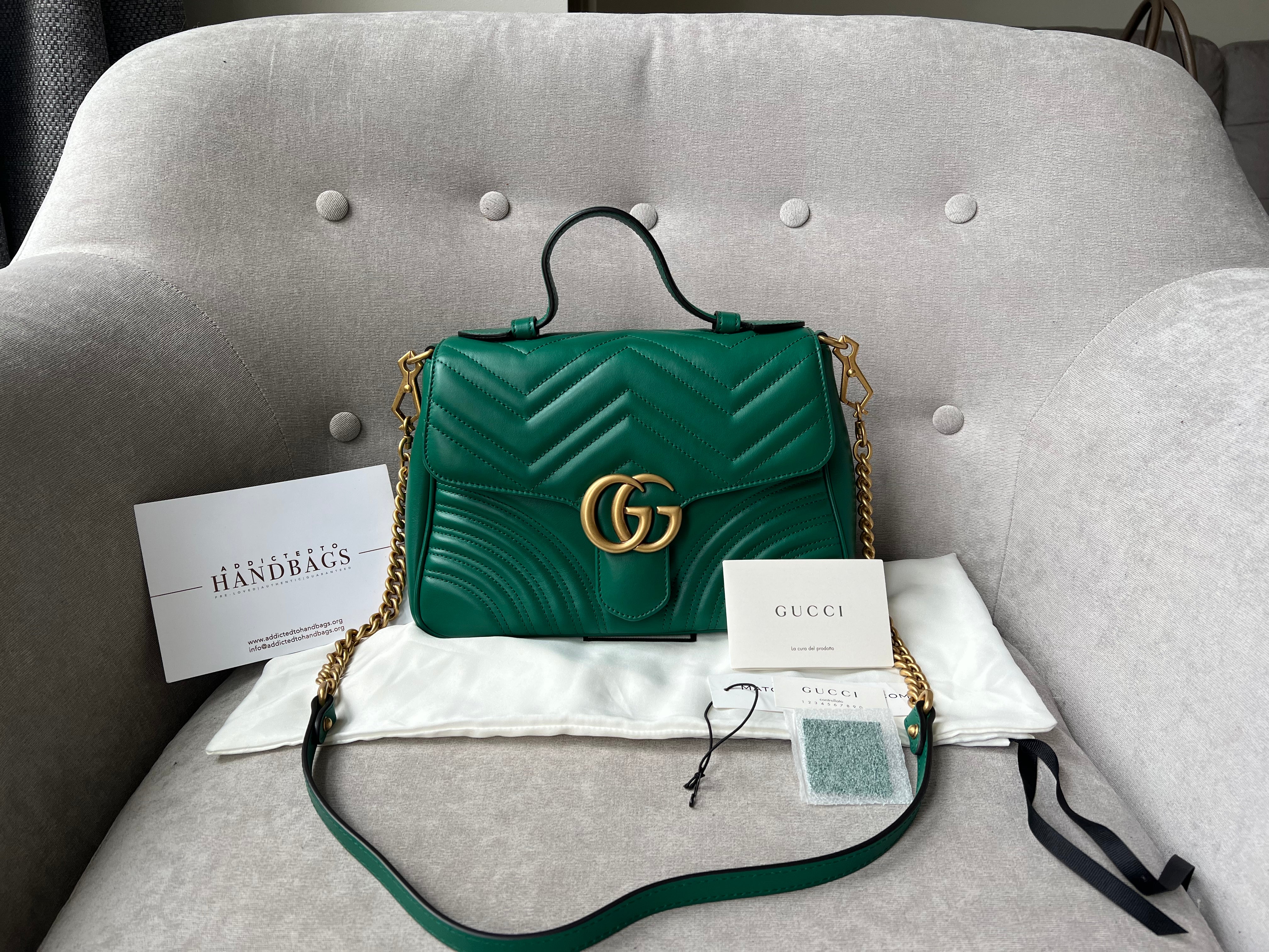 Gucci marmont handle discount bag