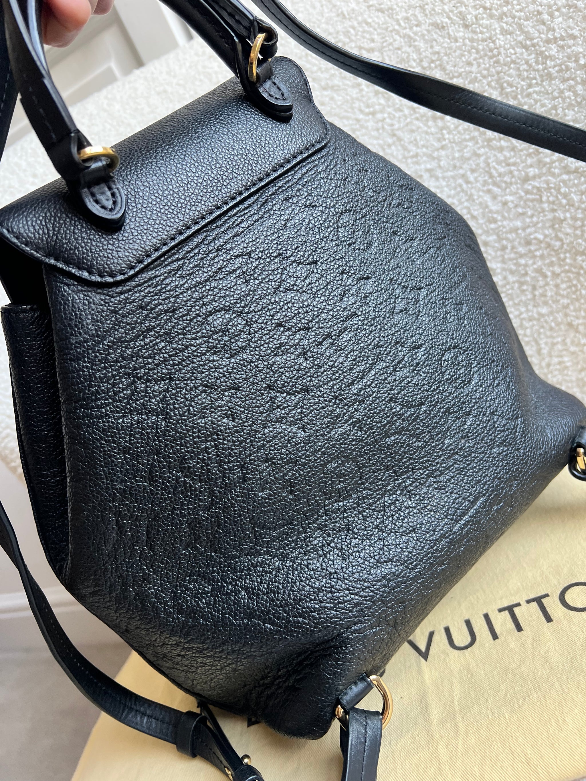 Louis Vuitton Montsouris Backpack Black Empreinte – Addicted to Handbags