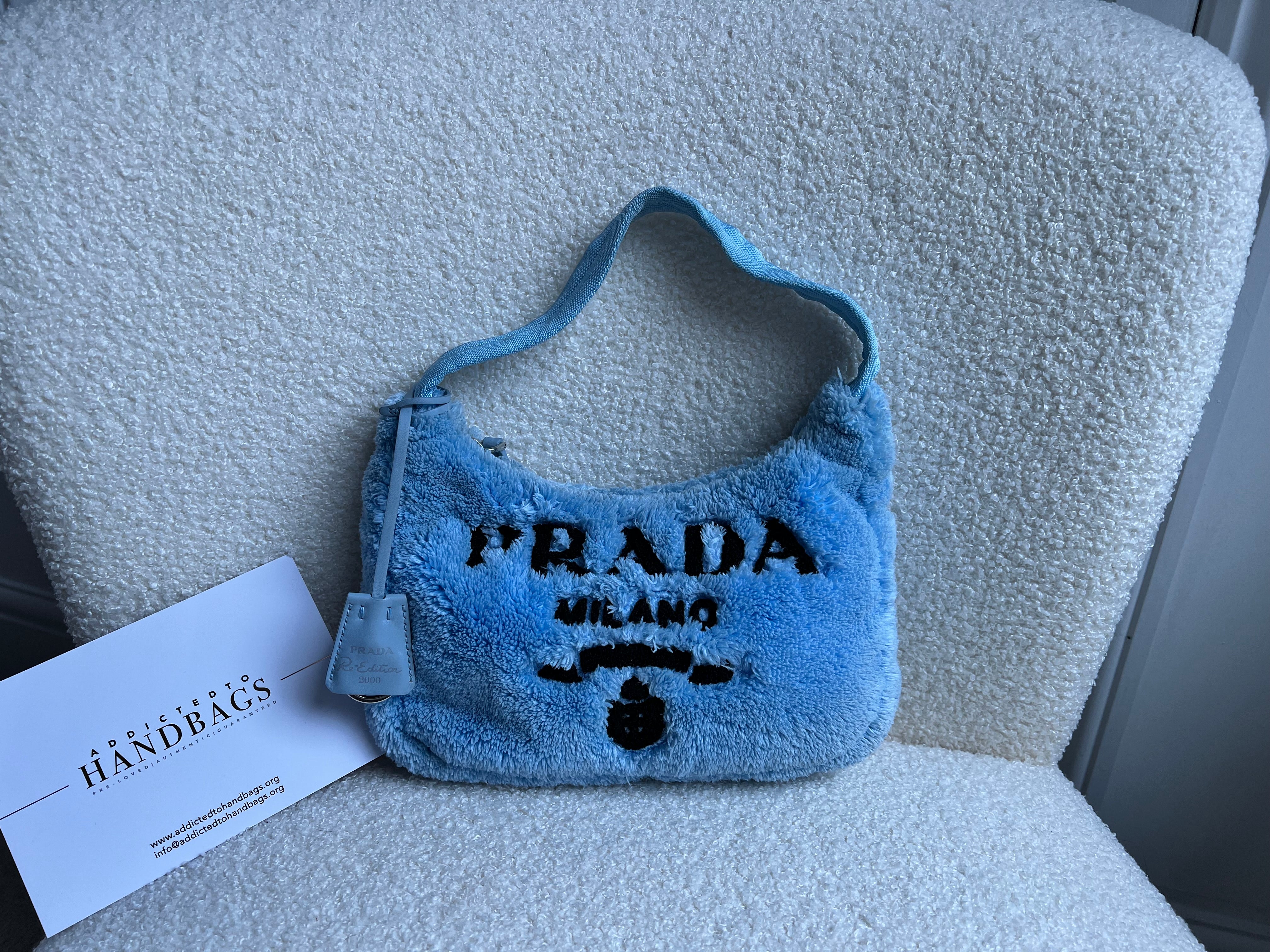 Prada Blue Re-edition 2000 Terry Cloth Shoulder Bag – Addicted to