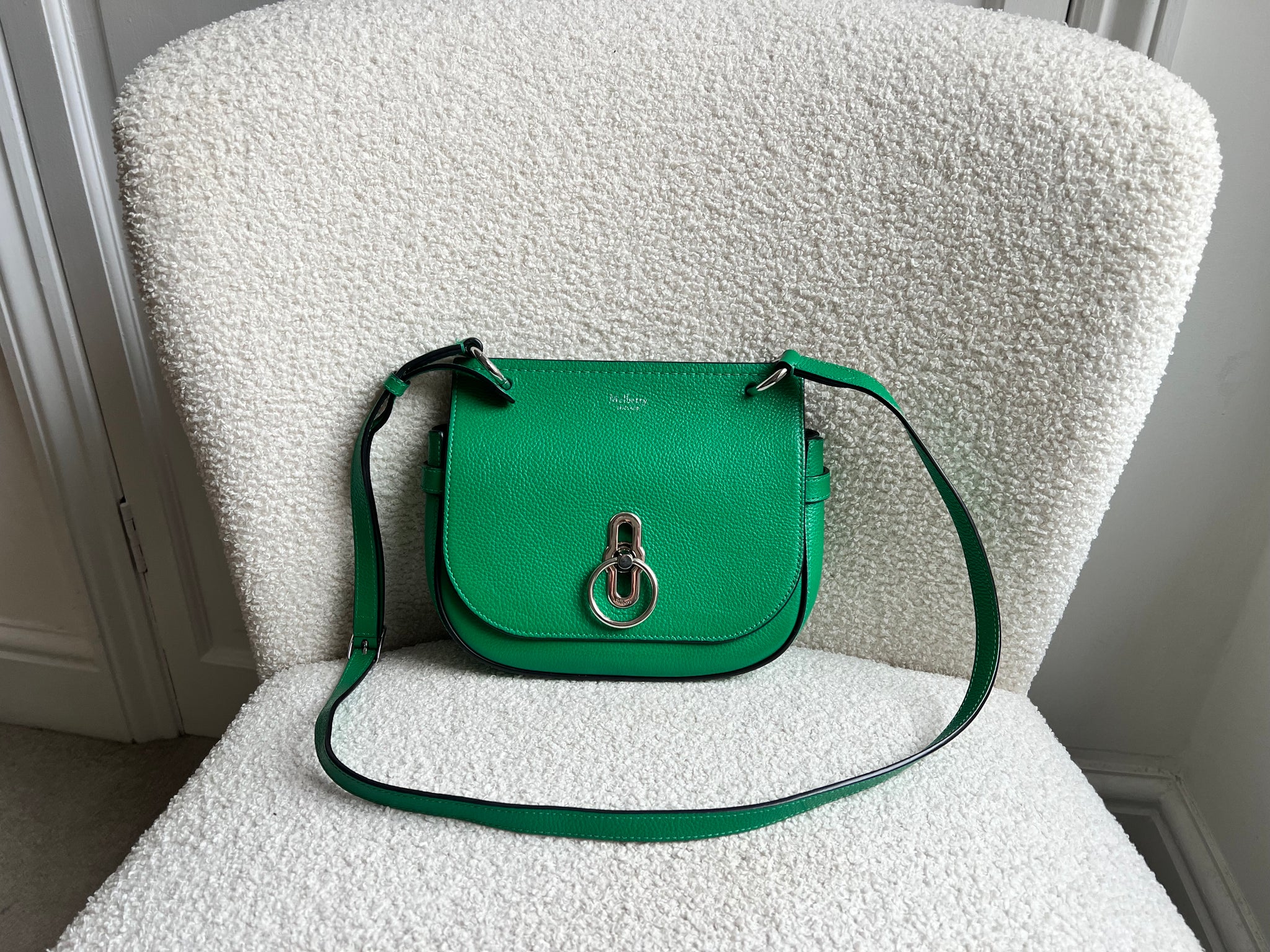 Mulberry Lawn Green Amberley Satchel (RRP £795) – Addicted to Handbags