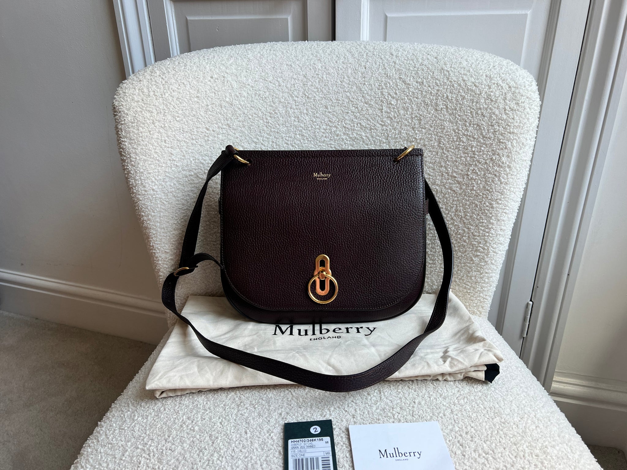 Mulberry Oxblood Amberley Satchel (RRP £1,195) – Addicted to Handbags