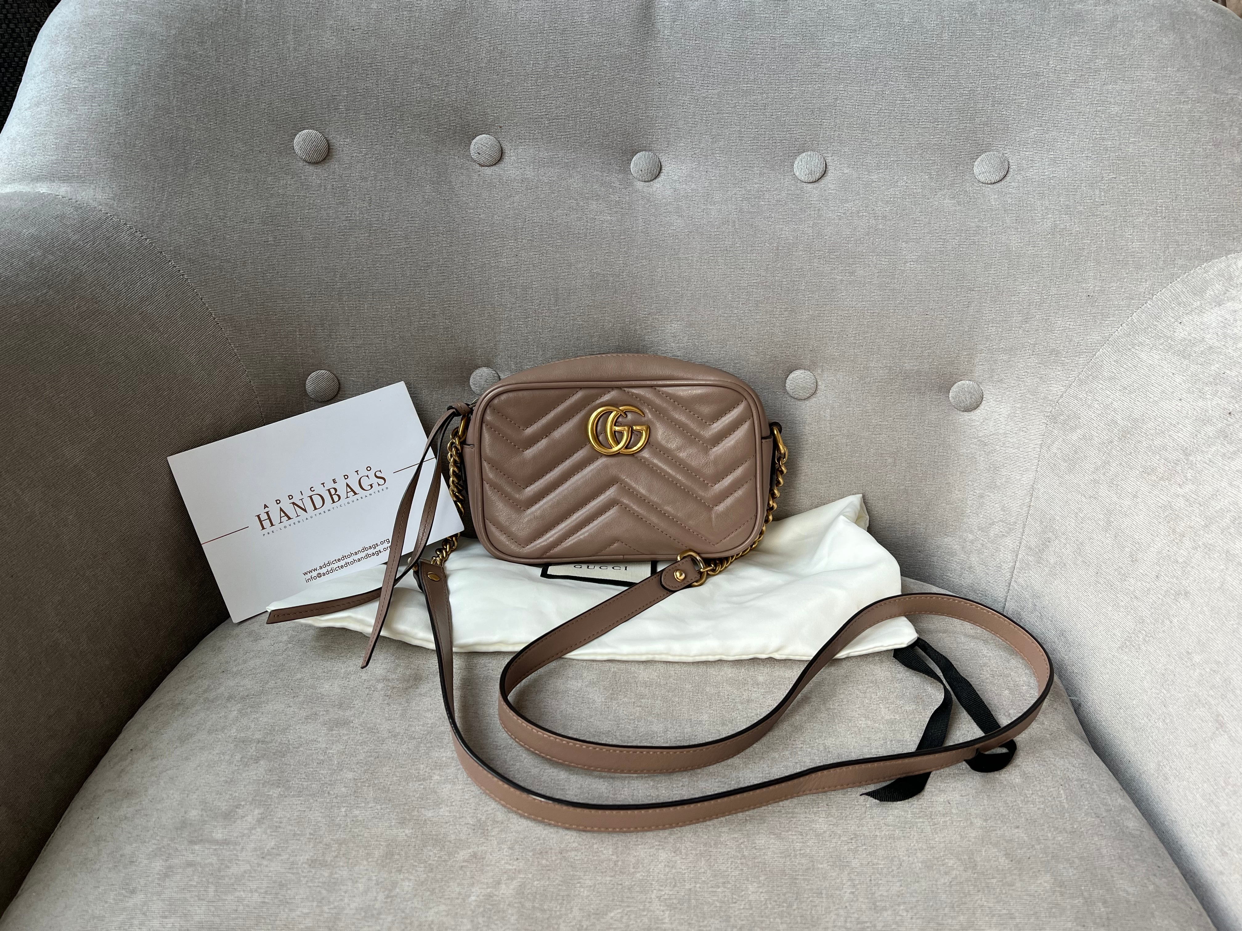 Gucci GG Dusty Pink Marmont Mini Shoulder Bag (RRP £1,160)