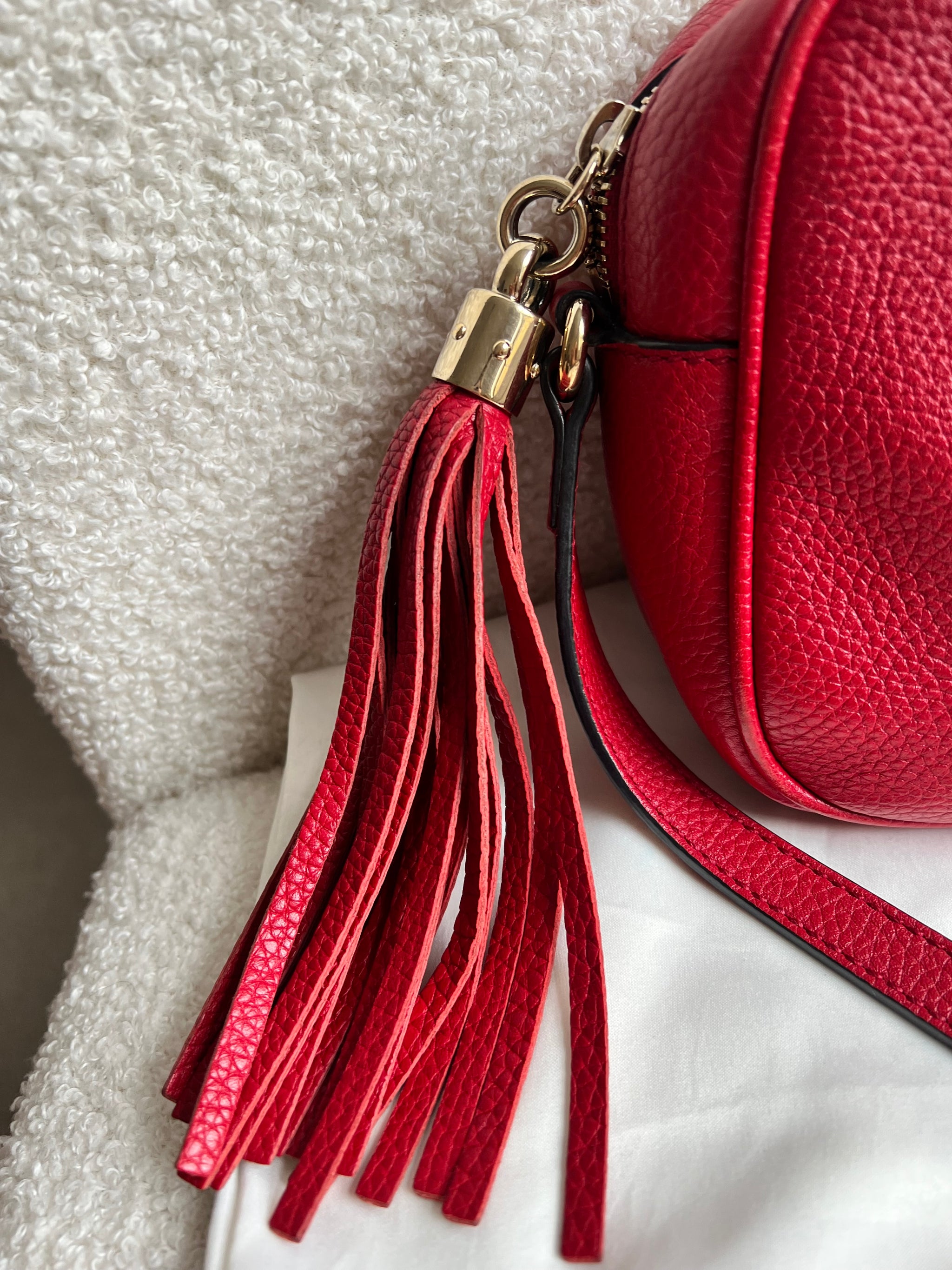 Shoulder Bag Soho Small Leather Disco Bag Red Gucci Red Soho Disco