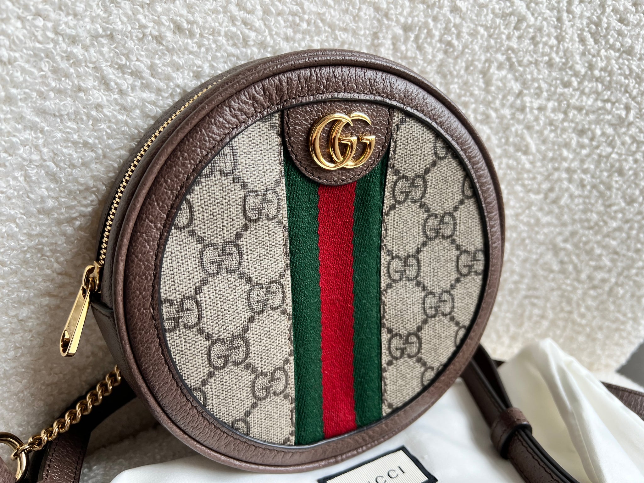 Gucci 8384 - Ophidia Mini GG Round Leather Black Backpack Bag Gucci GG Ophidia Supreme Mini GG Round Backpack – Addicted  main image 3