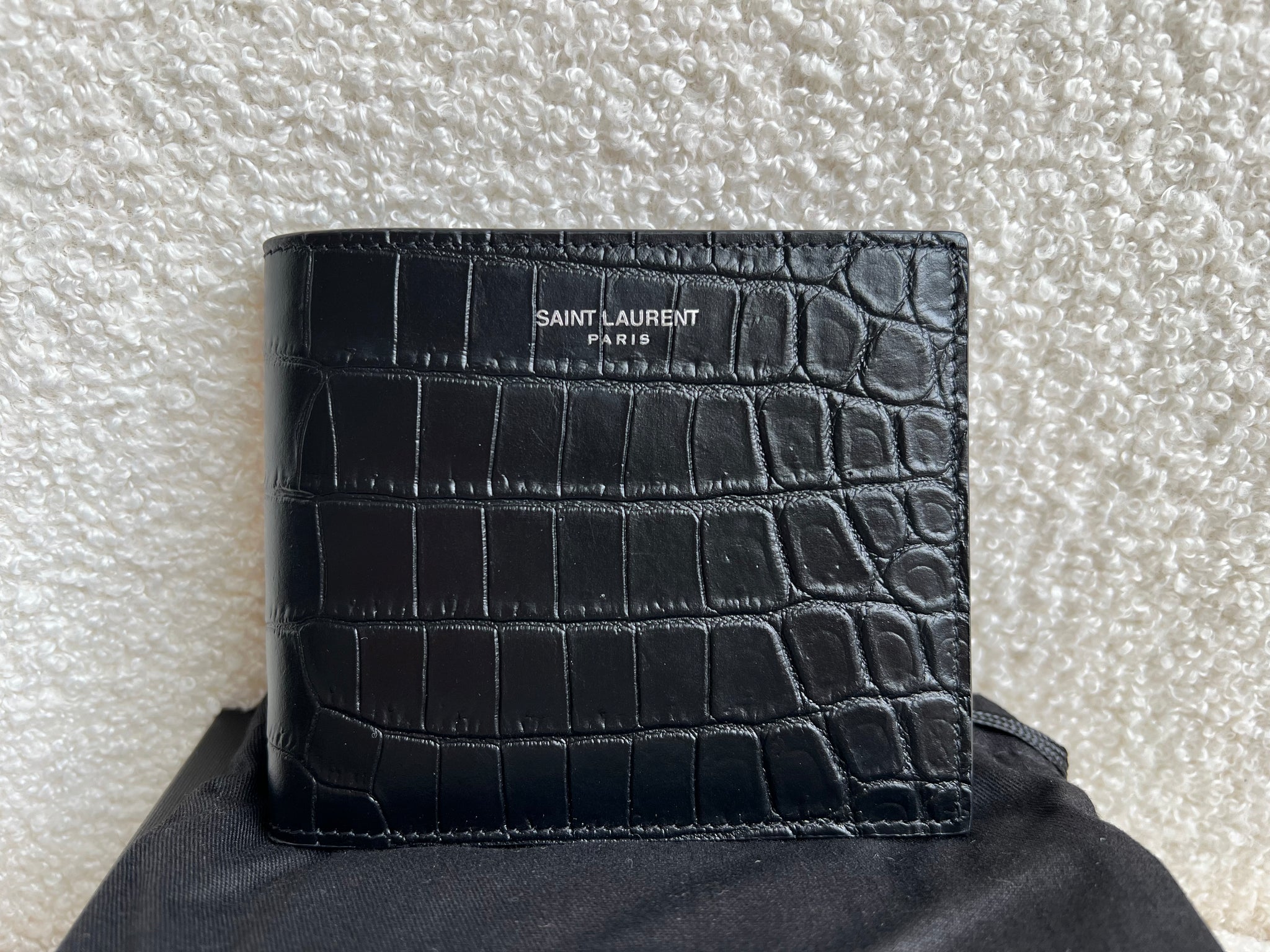 Yves Saint Laurent Black Croc Wallet (RRP £415) – Addicted to Handbags