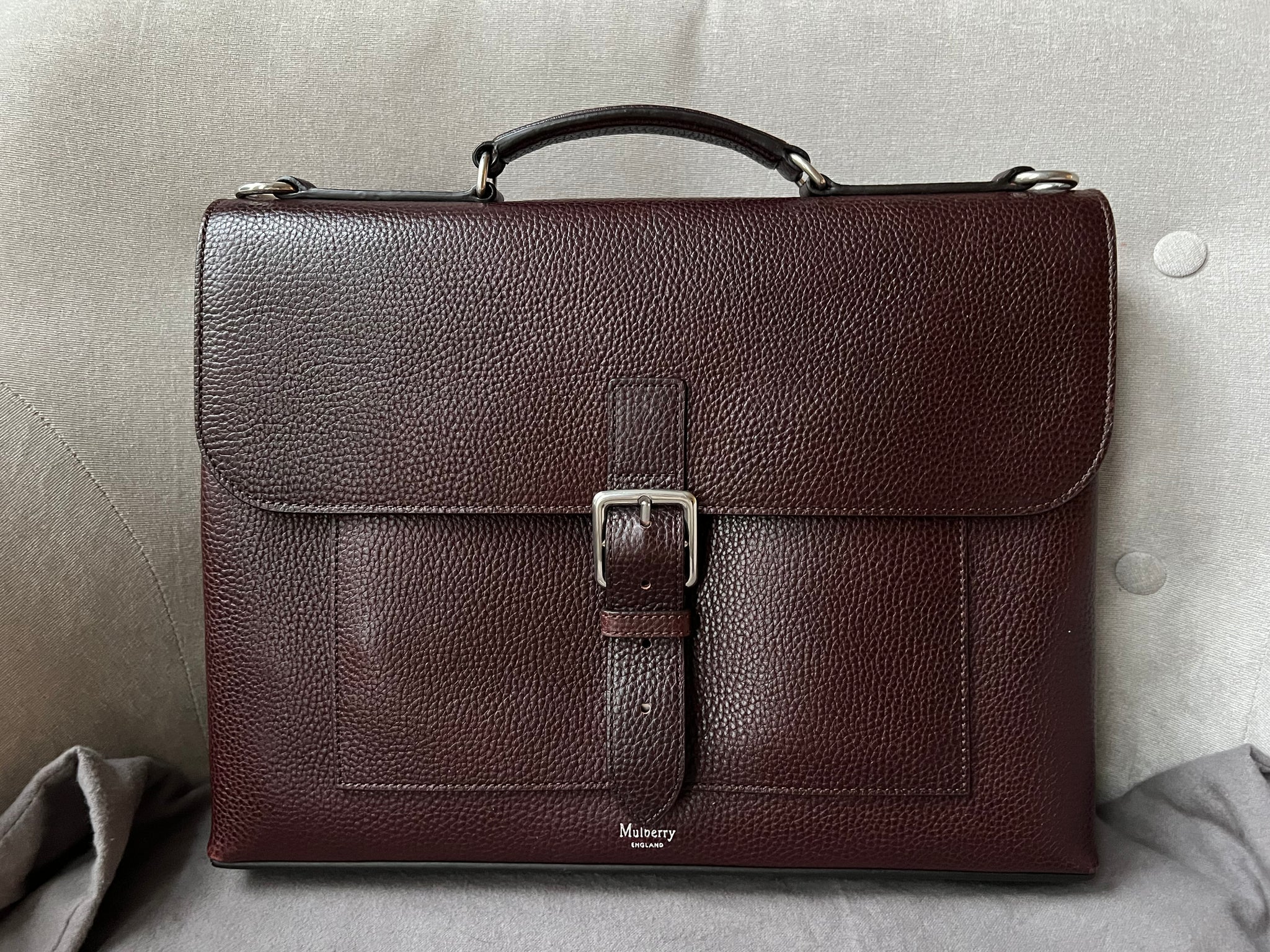 Mulberry Oxblood Chiltern Satchel Briefcase RRP 795 Addicted to Handbags