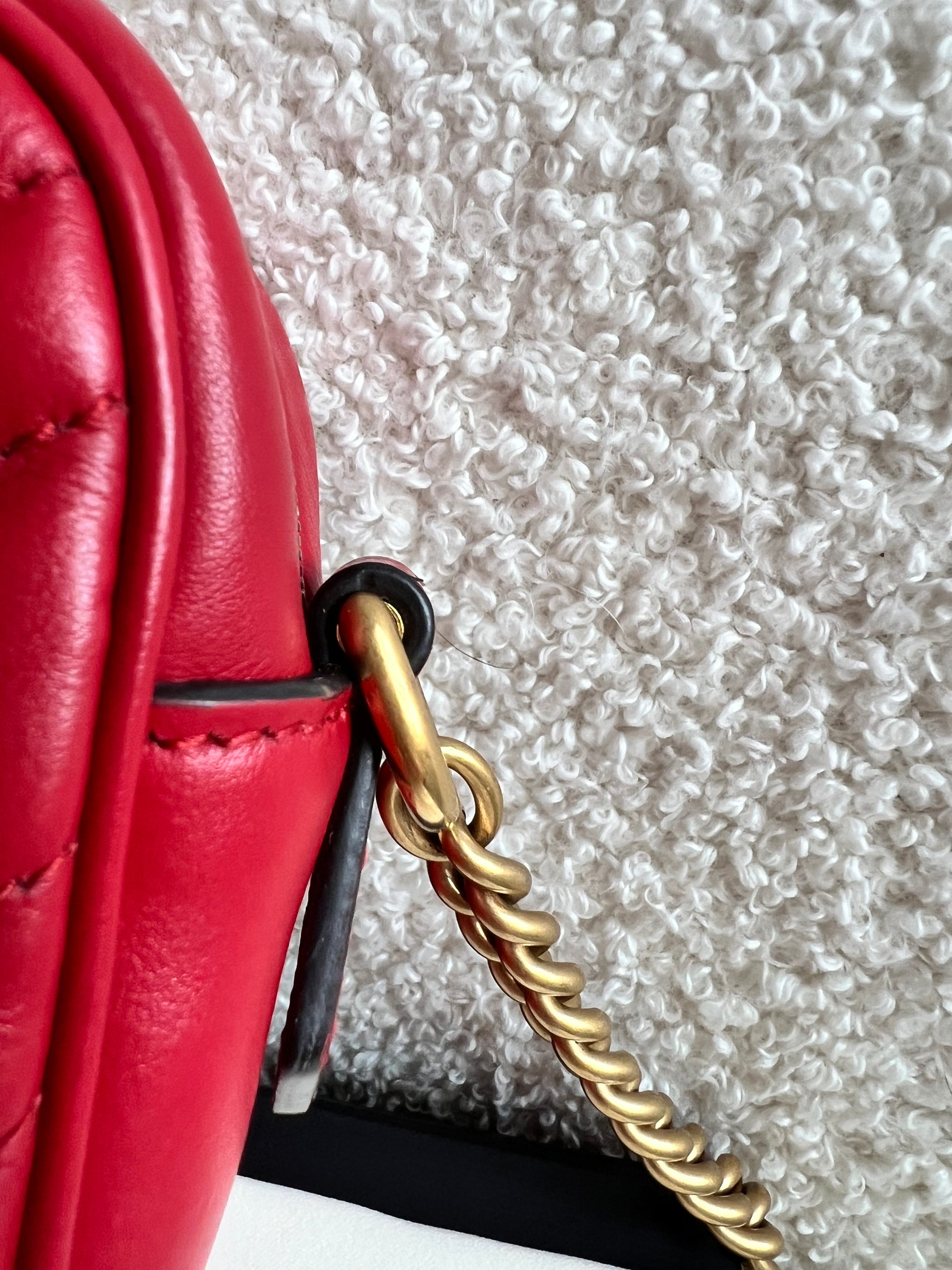 Gucci GG Hibiscus Red Marmont Mini Shoulder Bag (RRP £1360