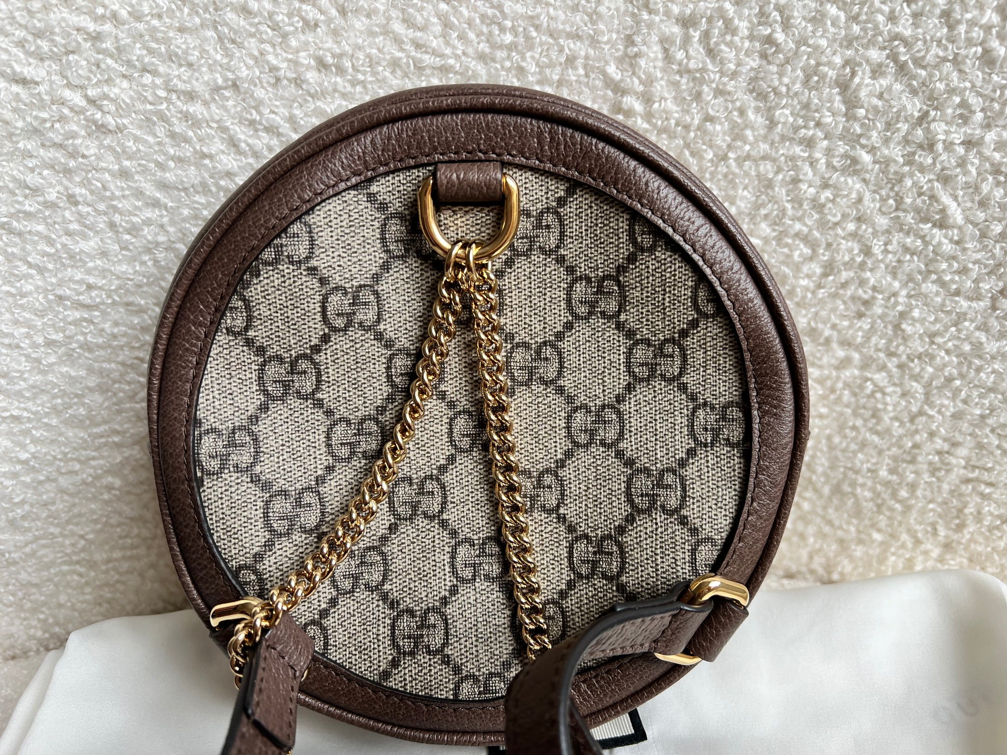 Brand new Gucci Ophidia Leather Round backpack Bag Gucci Ophidia Round Backpack diameter 16cm tahun 2021  main image 2