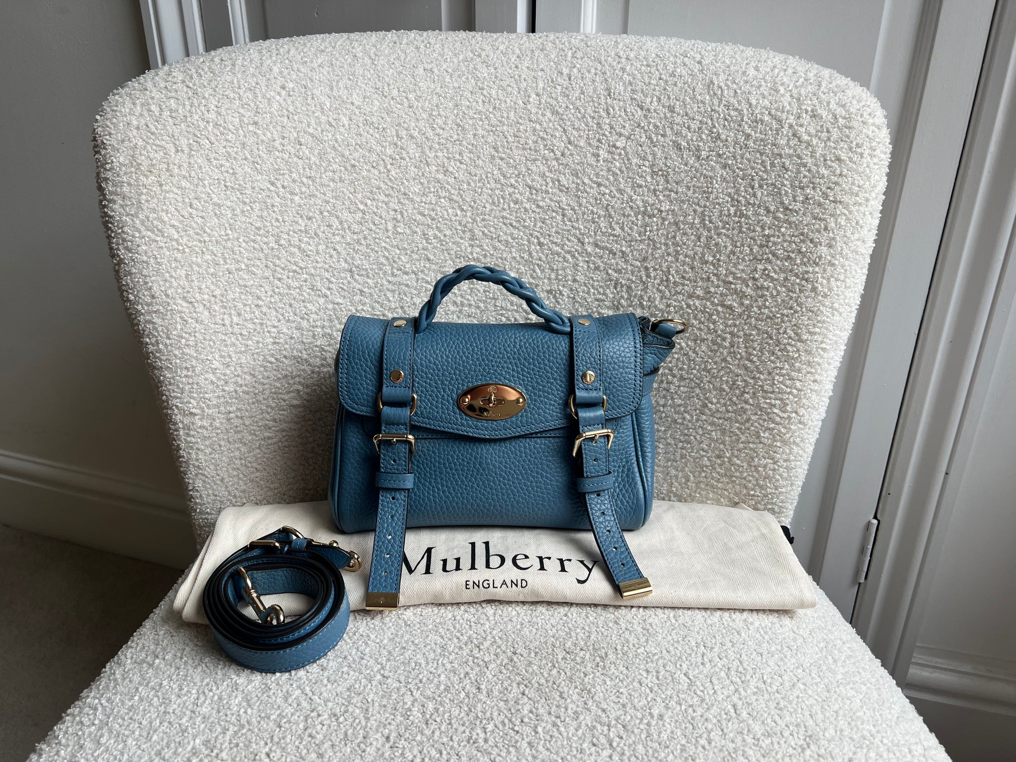 Mulberry Brighton Blue Mini Alexa (RRP £995) – Addicted to Handbags