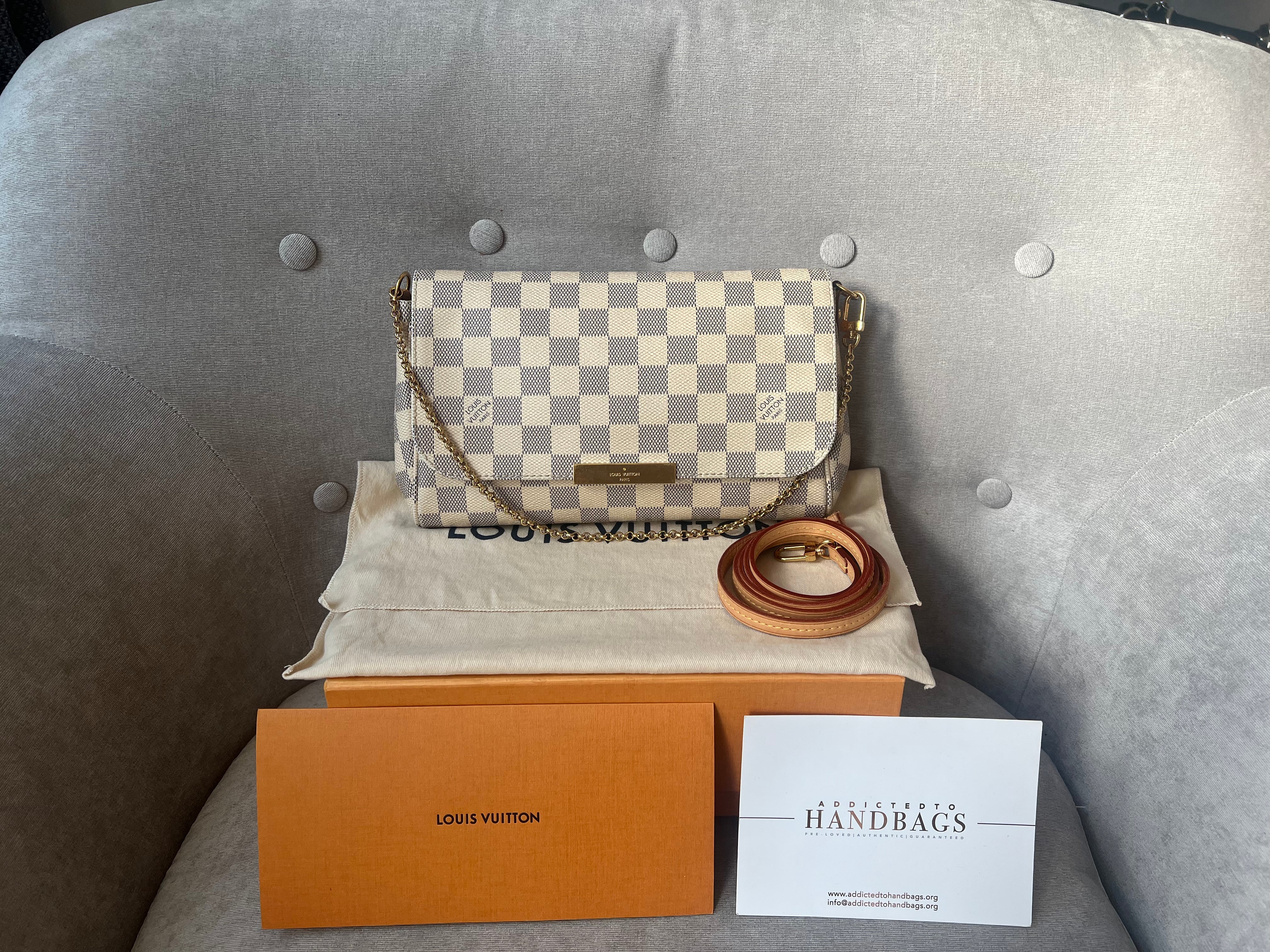 Louis Vuitton Favorite MM Damier Azur – Addicted to Handbags