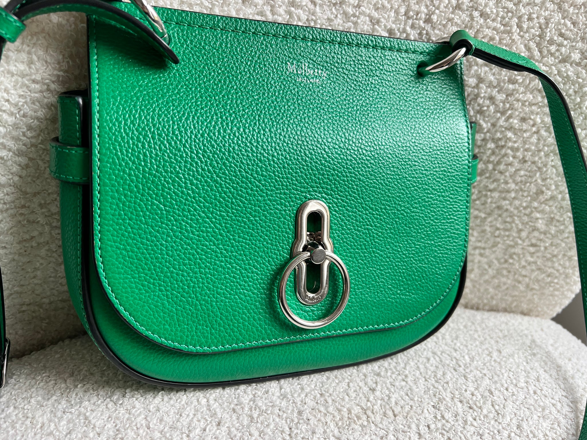 Mulberry Lawn Green Amberley Satchel (RRP £795) – Addicted to Handbags