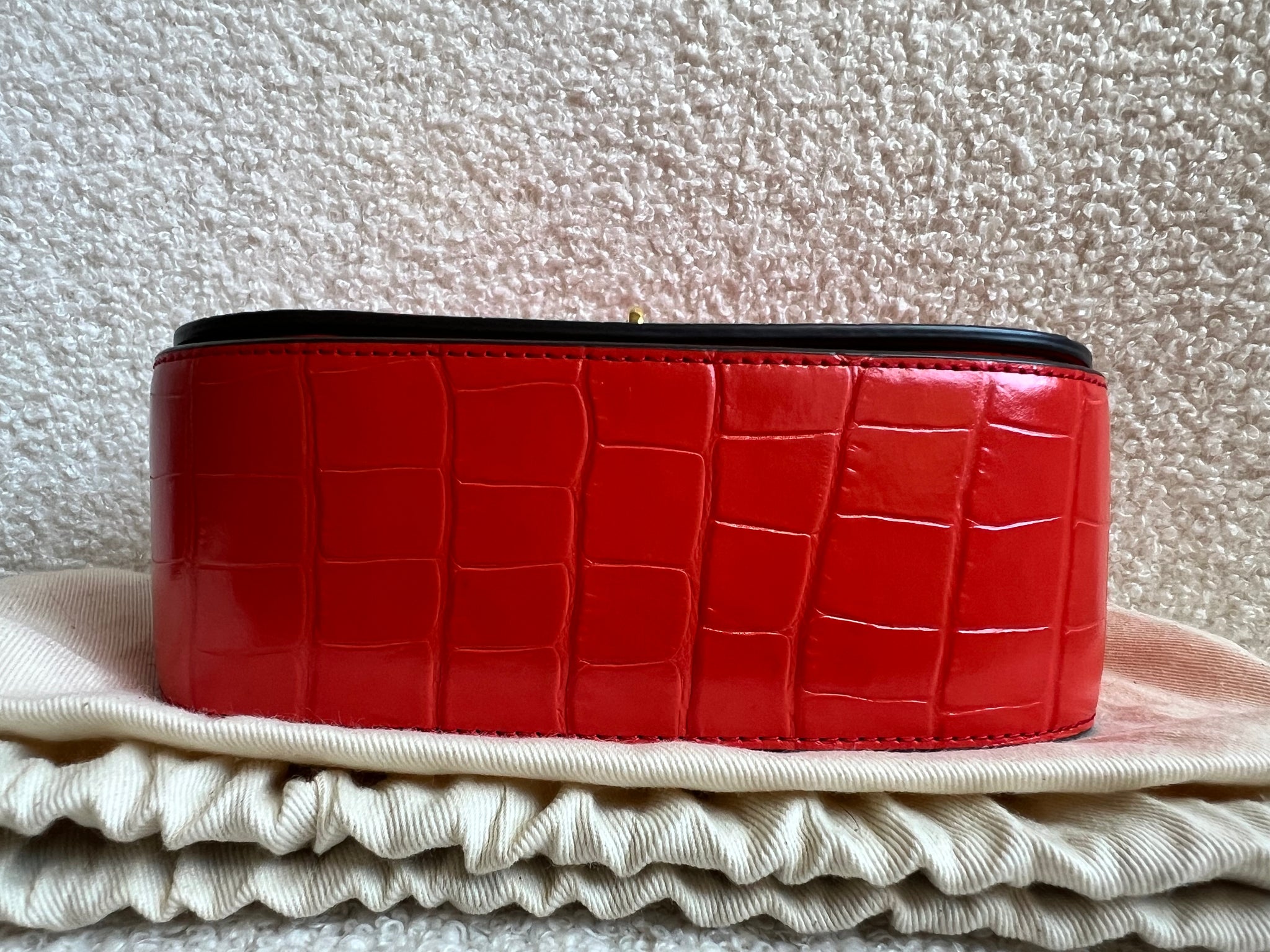 Mulberry Red Croc Small Darley Satchel (RRP £599) – Addicted to