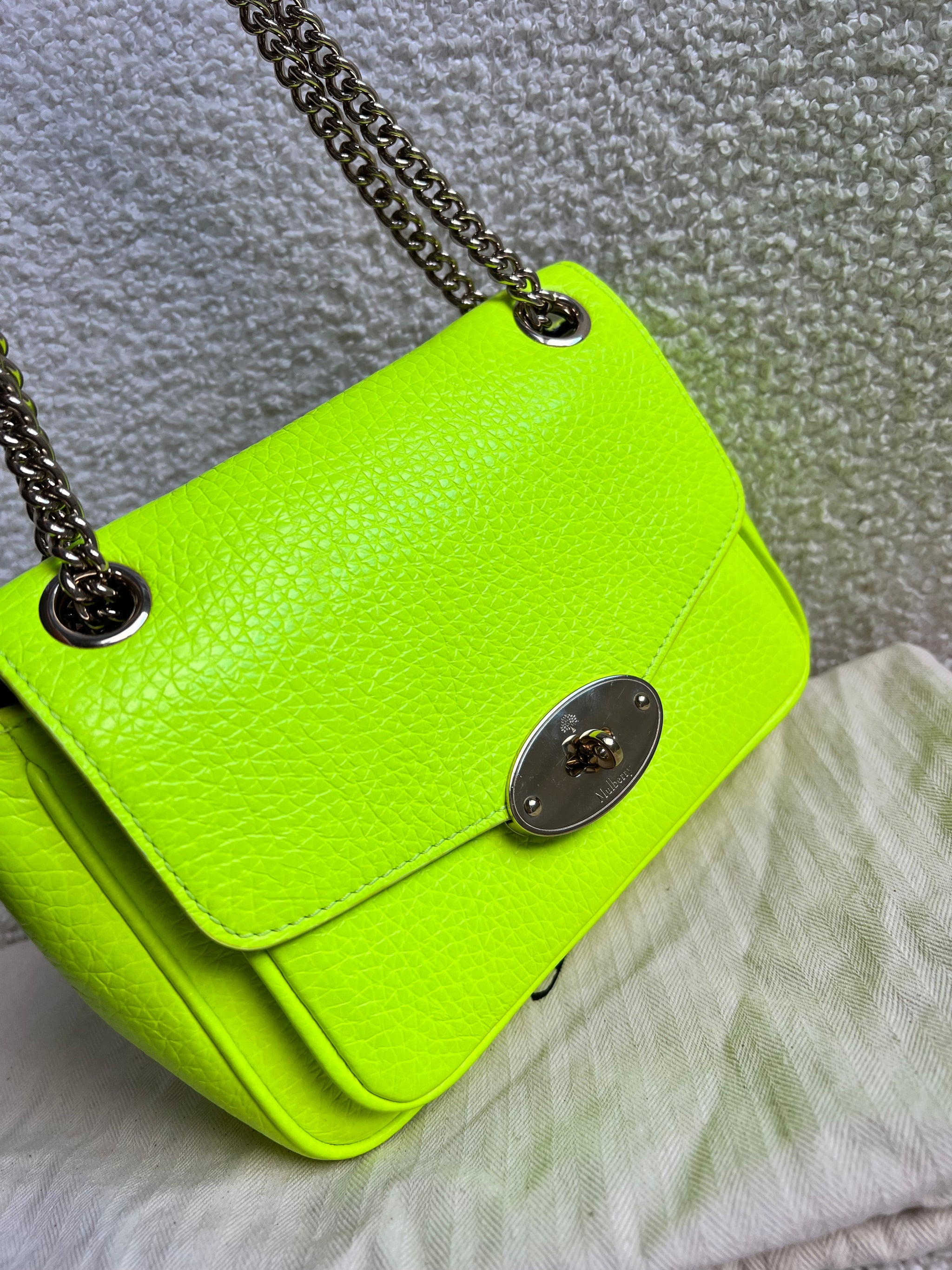 Mulberry Neon Yellow Mini Darley Shoulder Bag (RRP £725
